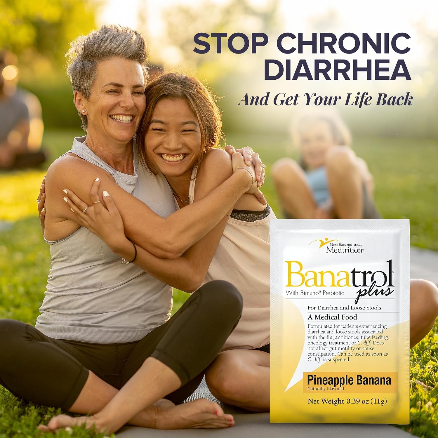 Medtrition Banatrol® Natural Anti-Diarrheal with Prebiotics, Relief from Chronic Diarrhea, IBS, Recurring Diarrhea, Clinically Supported Medical Food, Non-Constipating, 75 Servings (Pineapple)