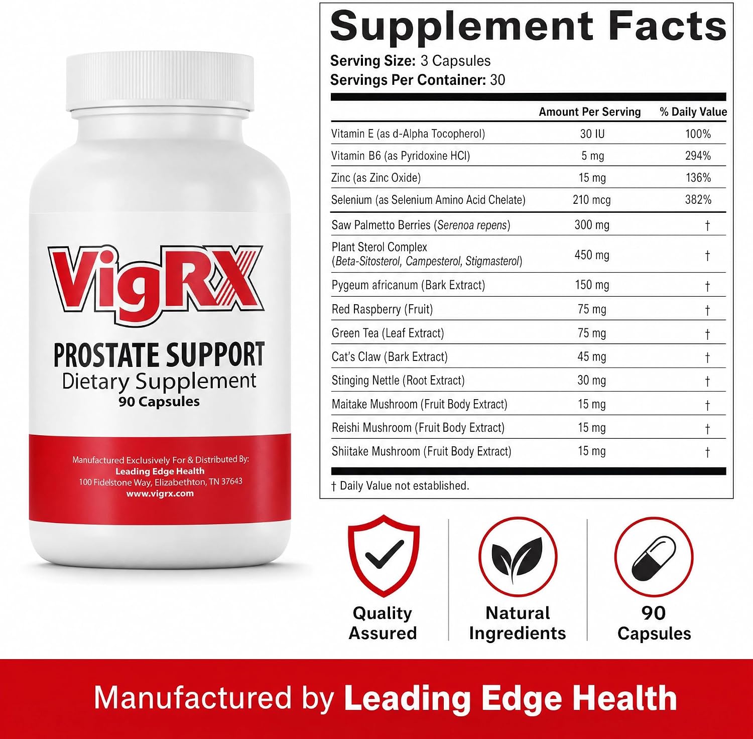 VigRX Prostate Support Supplement for Men - Advanced Saw Palmetto & Herbal Blend - Supports Healthy Urinary Flow