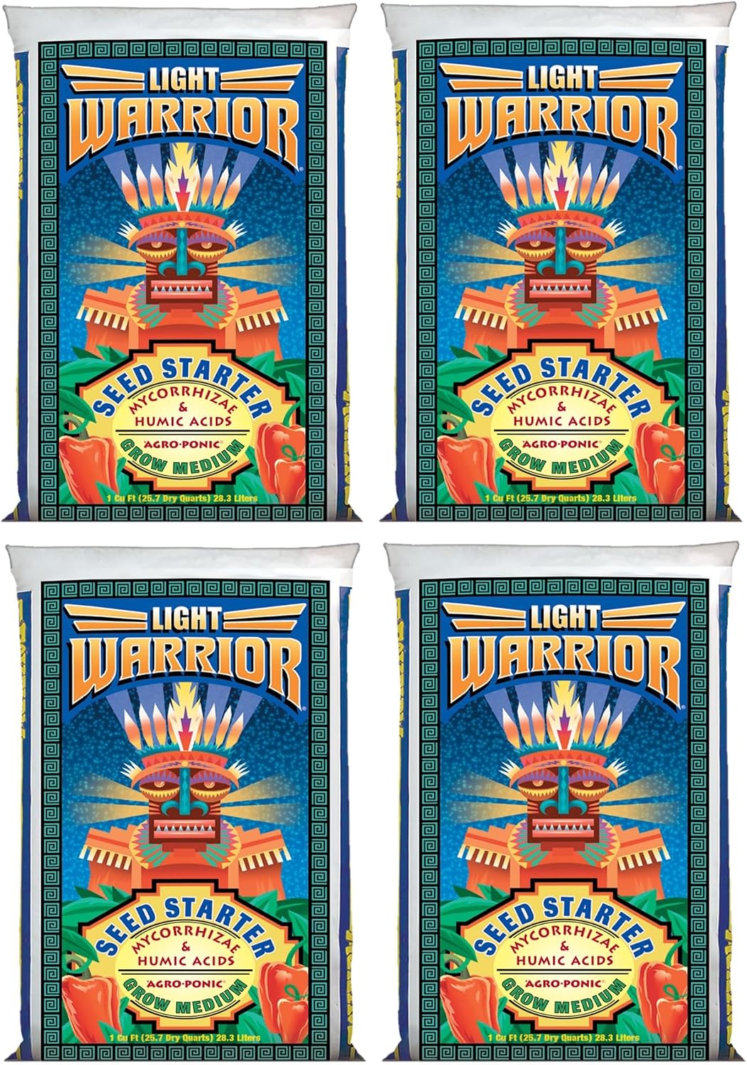 FoxFarm Light Warrior Seed Starter Growing Medium, 1cu ft - Beneficial for Seed Germination and Root Development, Indoor/Outdoor Cultivation - Ideal Nutrition for Plant Seedlings