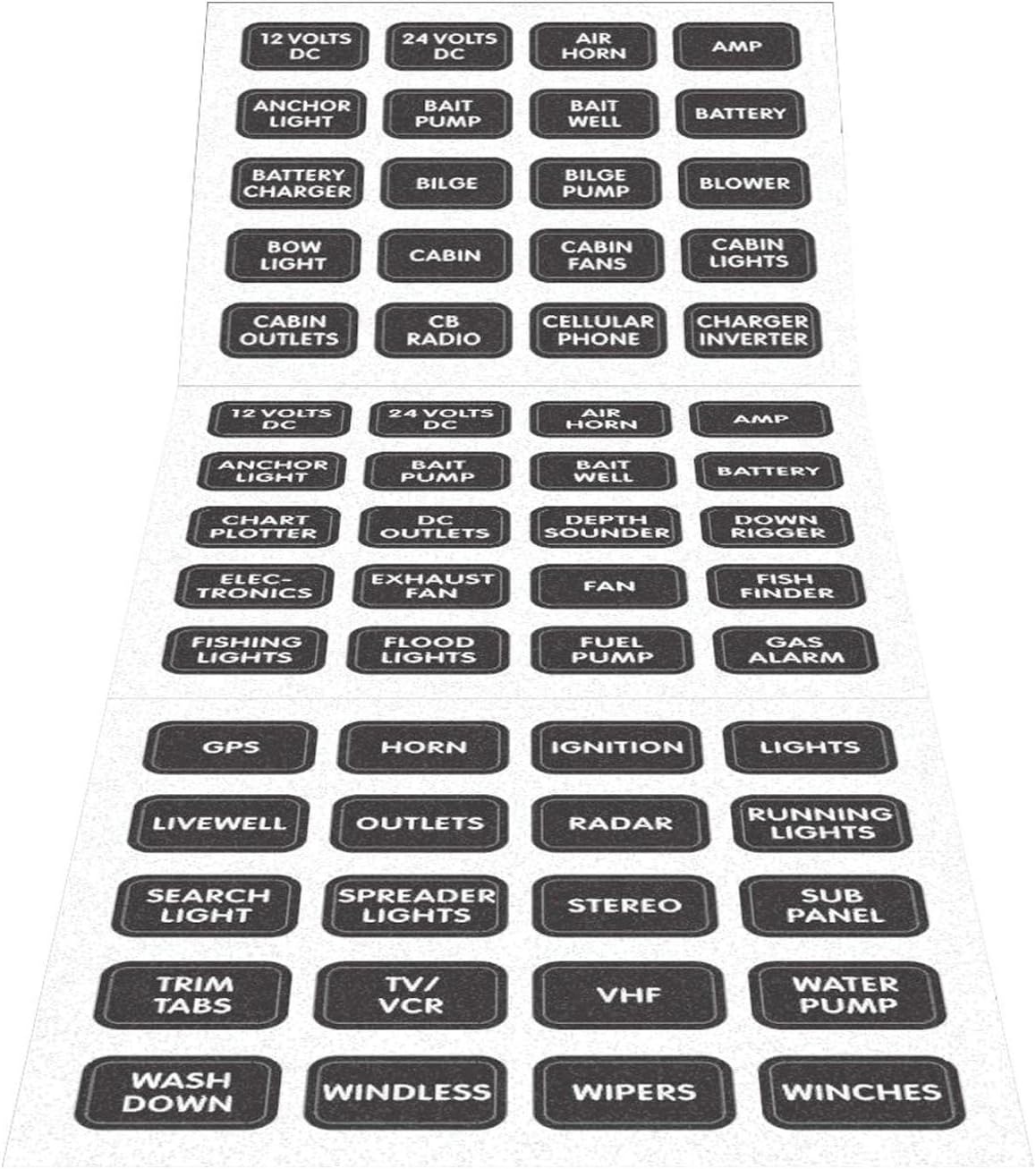 Blue Sea Systems 8214 Black 60 Label Set