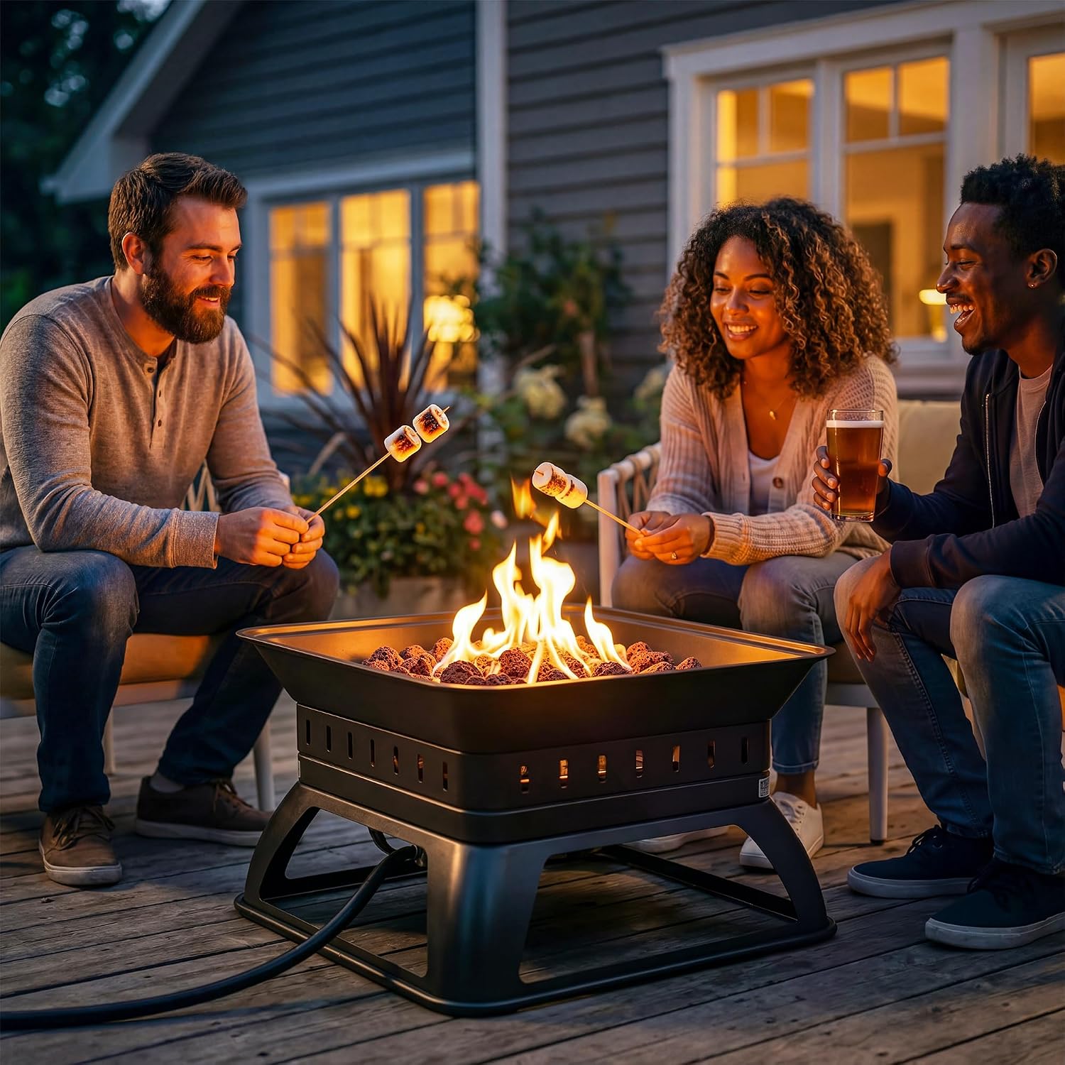 BALI OUTDOORS Propane Fire Pit Perfect for Camping | Outdoor Fire Pit for Portable Firepits for Outside Outdoor Patio