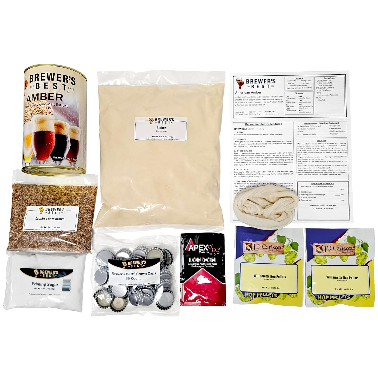 American Amber Homebrew Beer Ingredient Kit