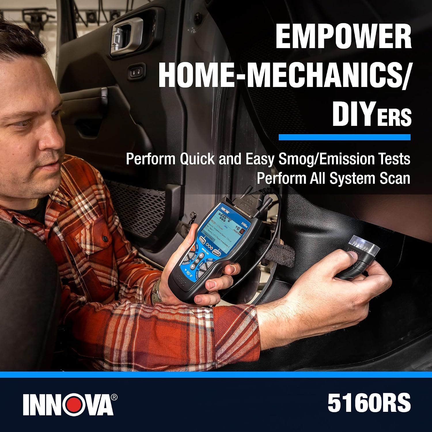 INNOVA 5160RS, OBD2 Bidirectional Scan Tool, OE-Level All System Diagnostics, Reset Oil Light/Battery/EPB/SAS/DPF, Mechanic Recommended Fixes & Parts