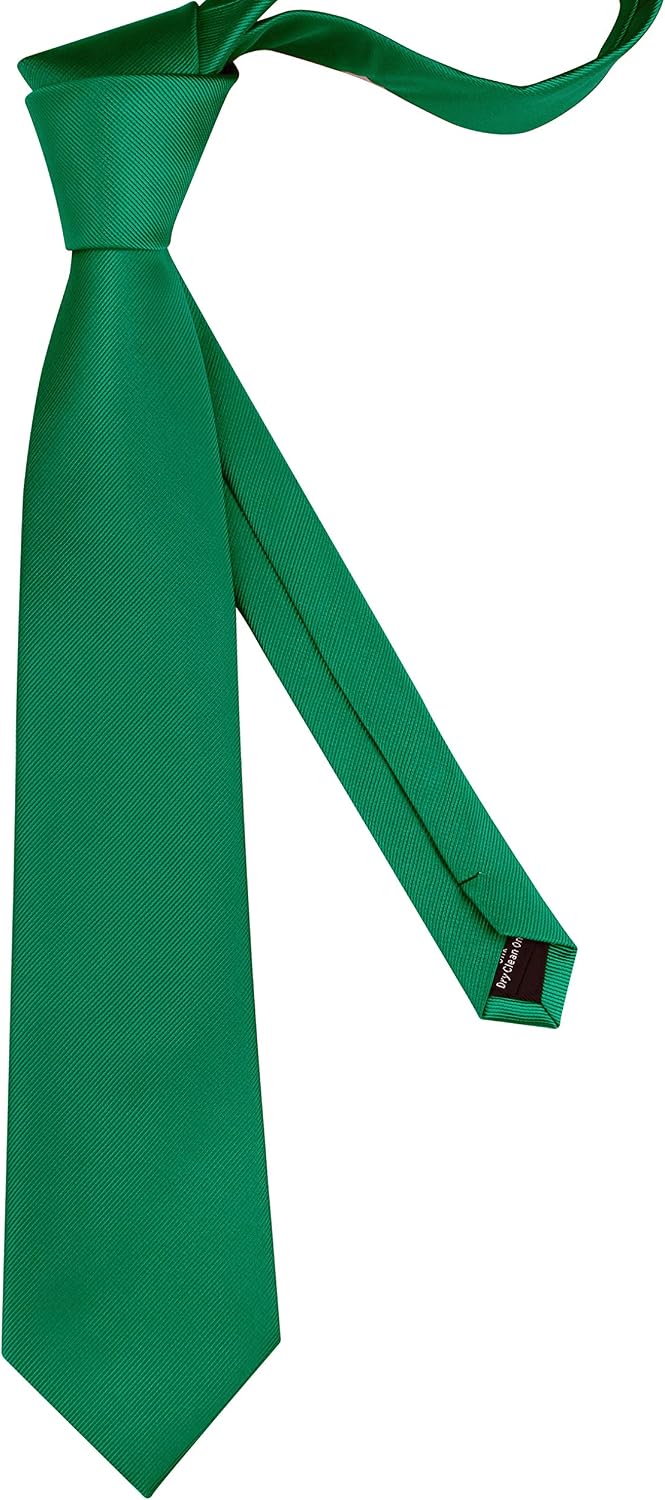 GUSLESON Classic New 3.15"（8cm） Men's Solid Color Necktie Wedding Business Tie + Gift Box