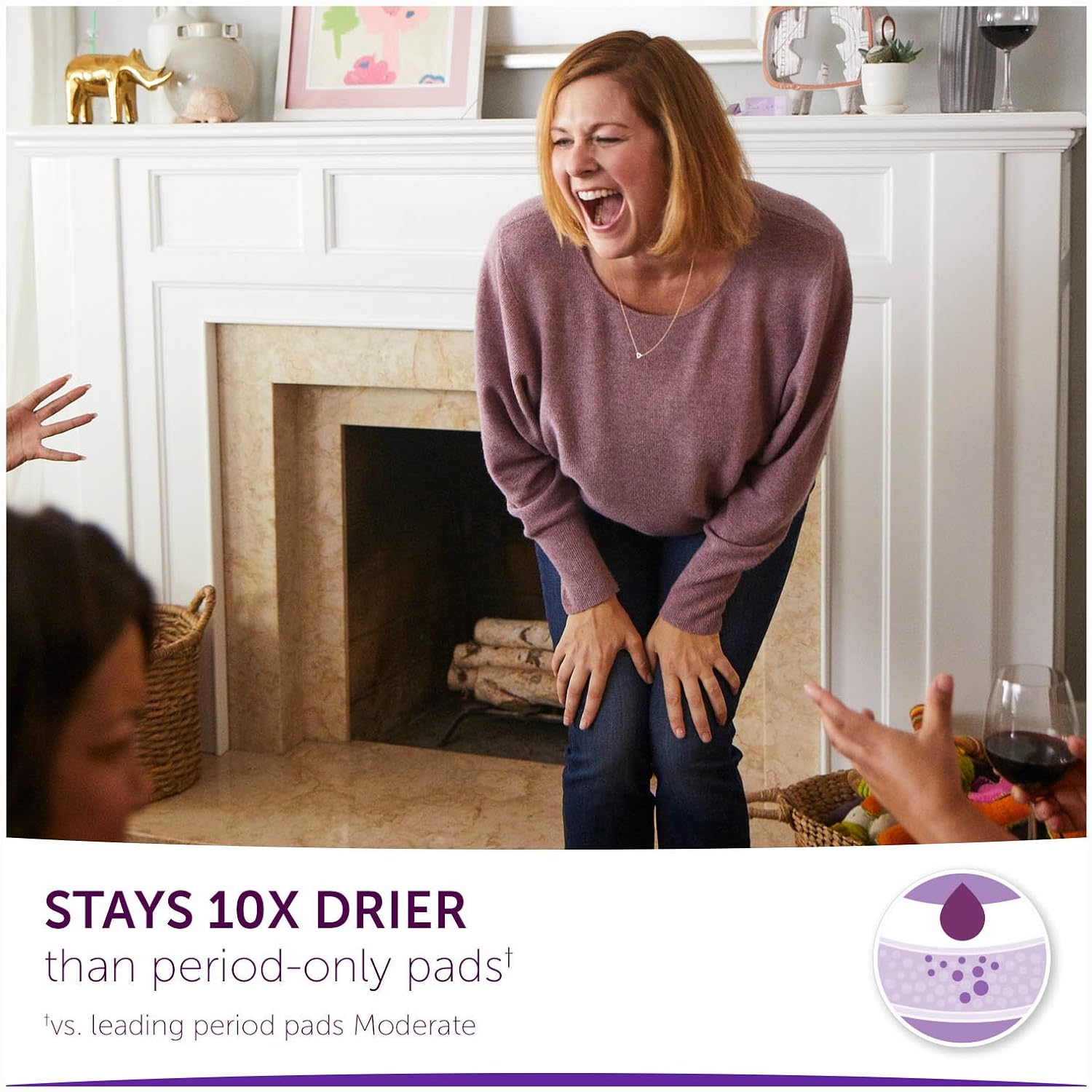 Poise Incontinence Pads, Maximum Absorbency, Long, 64 Count (Pack of 1)