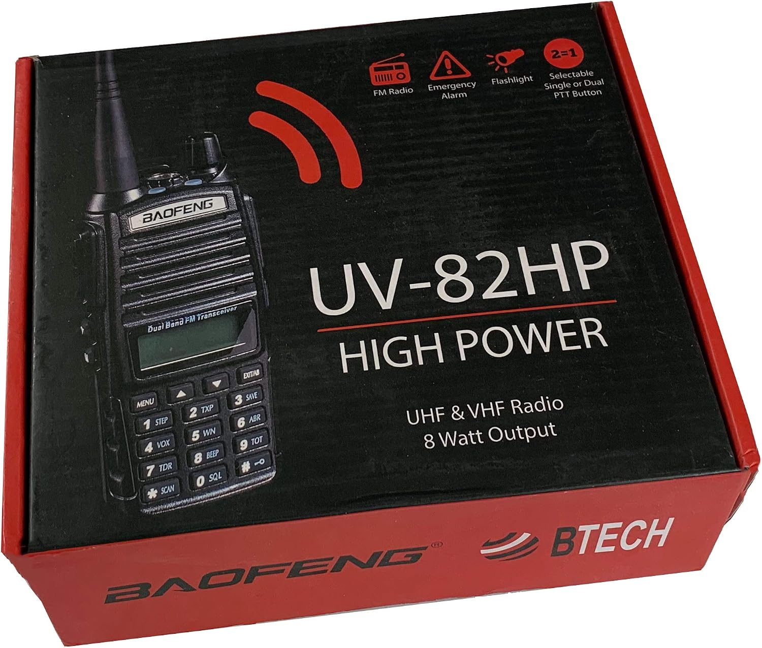 BaoFeng UV-82HP High Power Dual Band Radio: 136-174mhz (VHF) 400-520mhz (UHF) Two-Way Radio