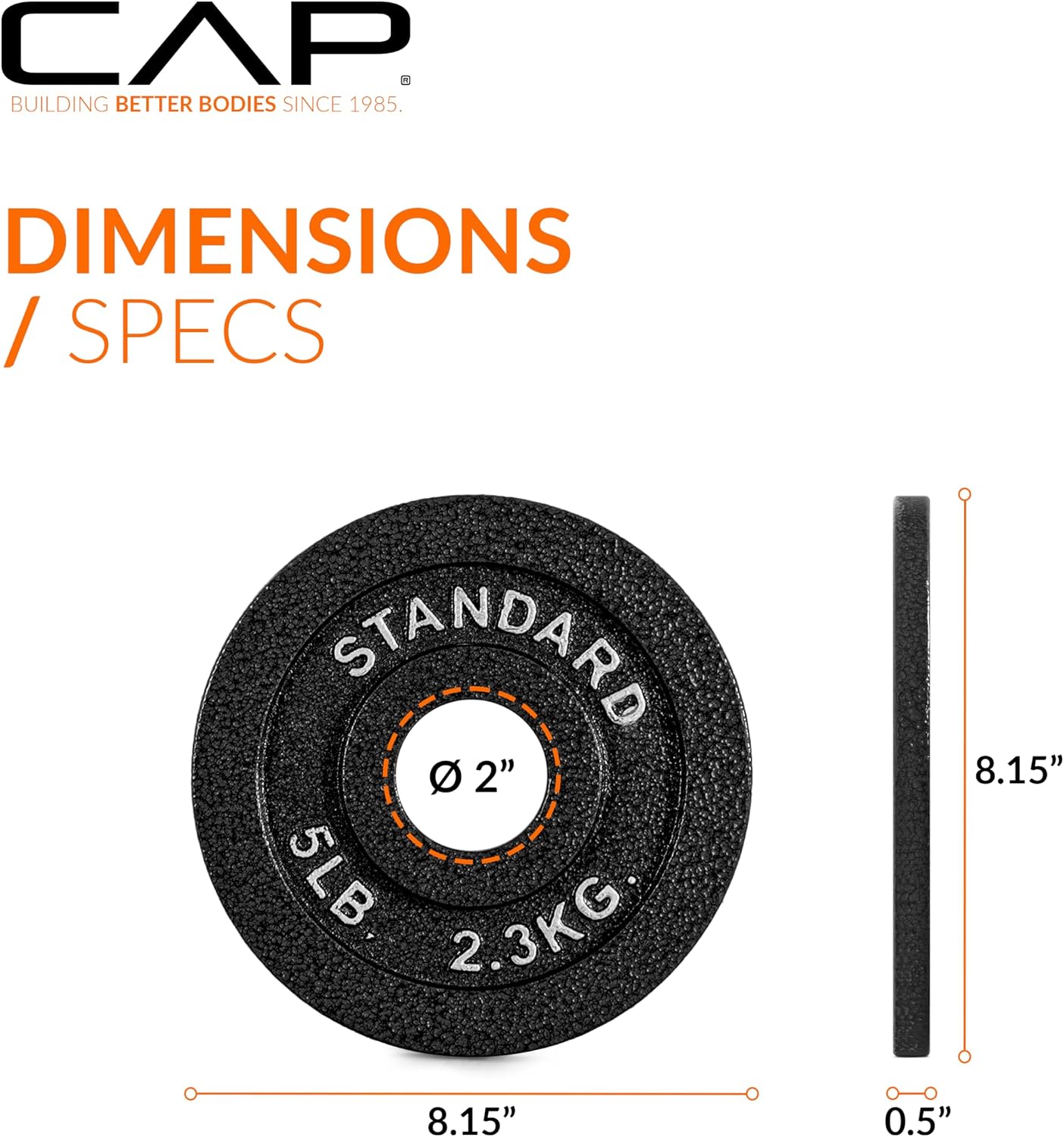 CAP Barbell 2-Inch Olympic Weight Plate | Multiple Options