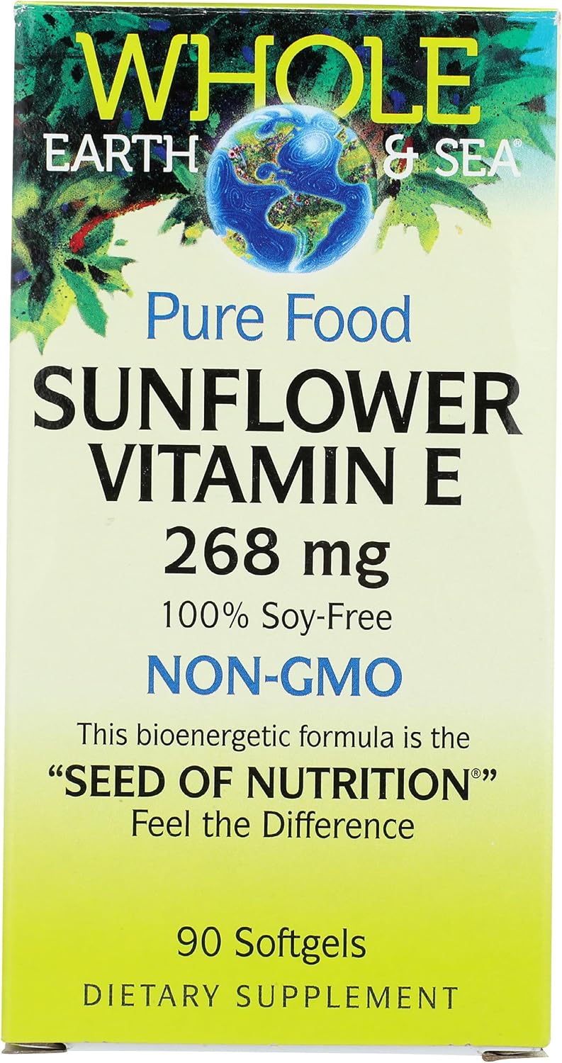 Whole Earth & Sea from Natural Factors, Sunflower Vitamin E, Whole Food Supplement