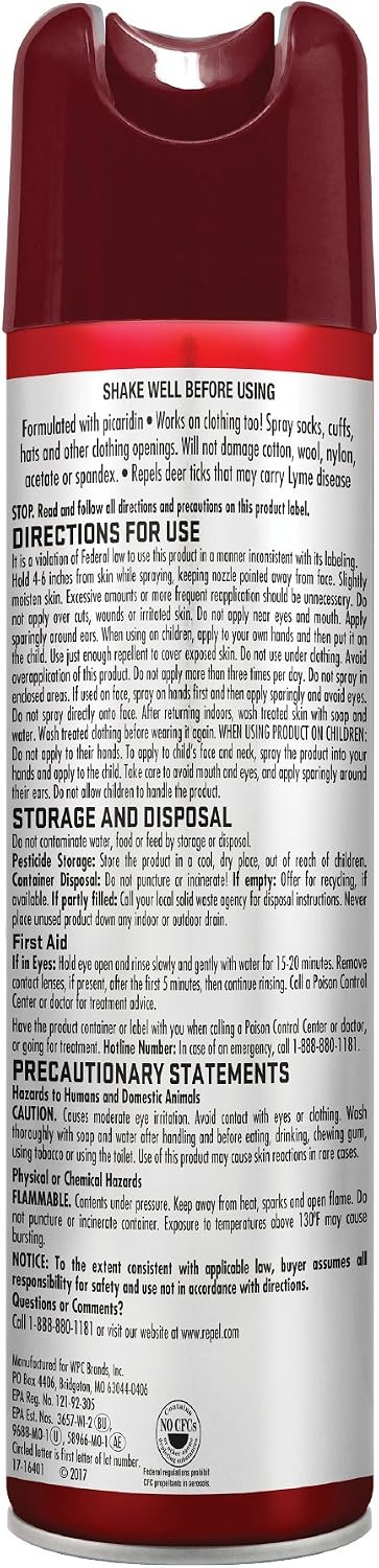 Repel Tick Defense, Aerosol Spray, 6.5-Ounce, Pack of 6