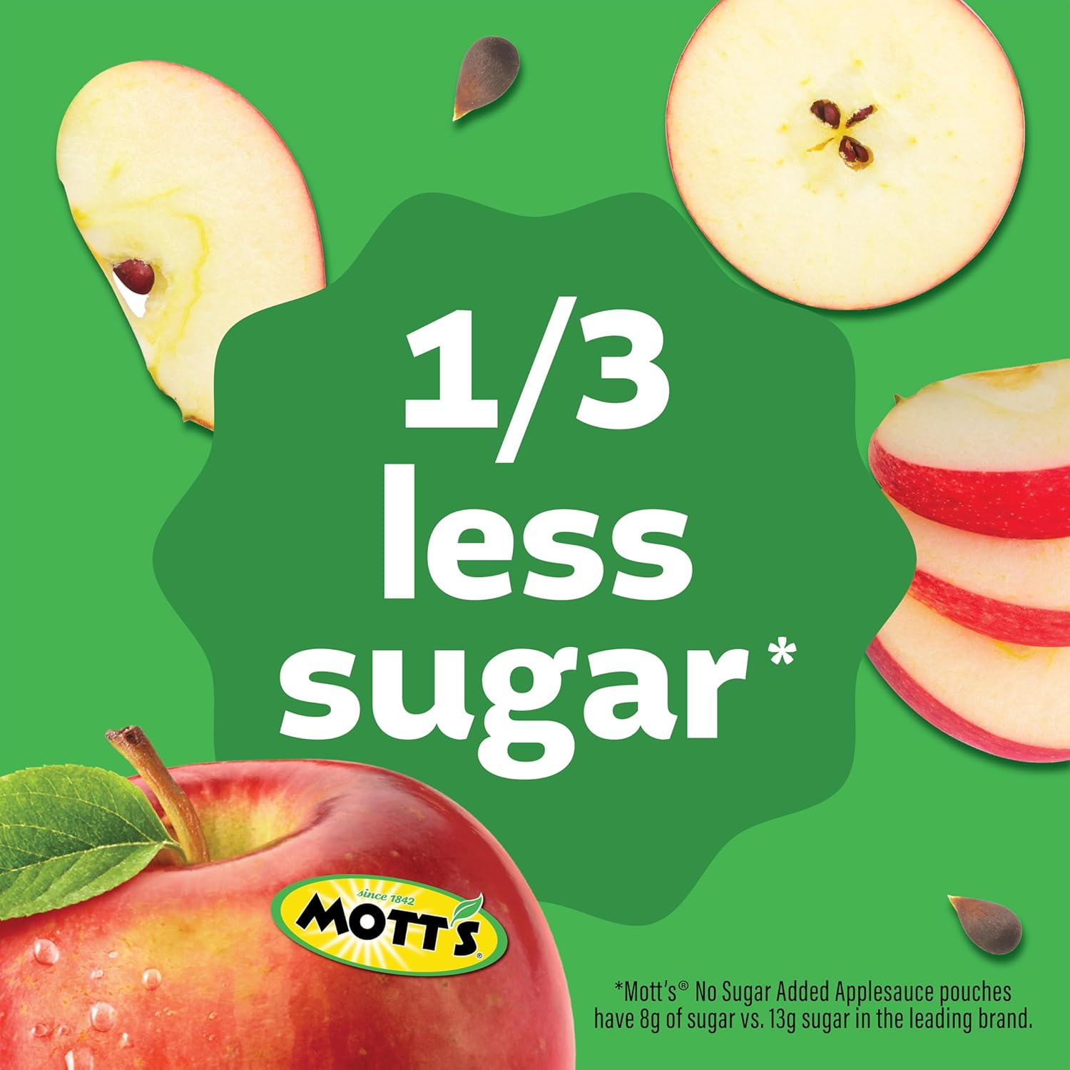 Mott's No Sugar Added Strawberry Applesauce, 3.2 Oz Clear Pouches, 48 Count (4 Packs Of 12), Good Source Of Vitamin C, No Artificial Flavors