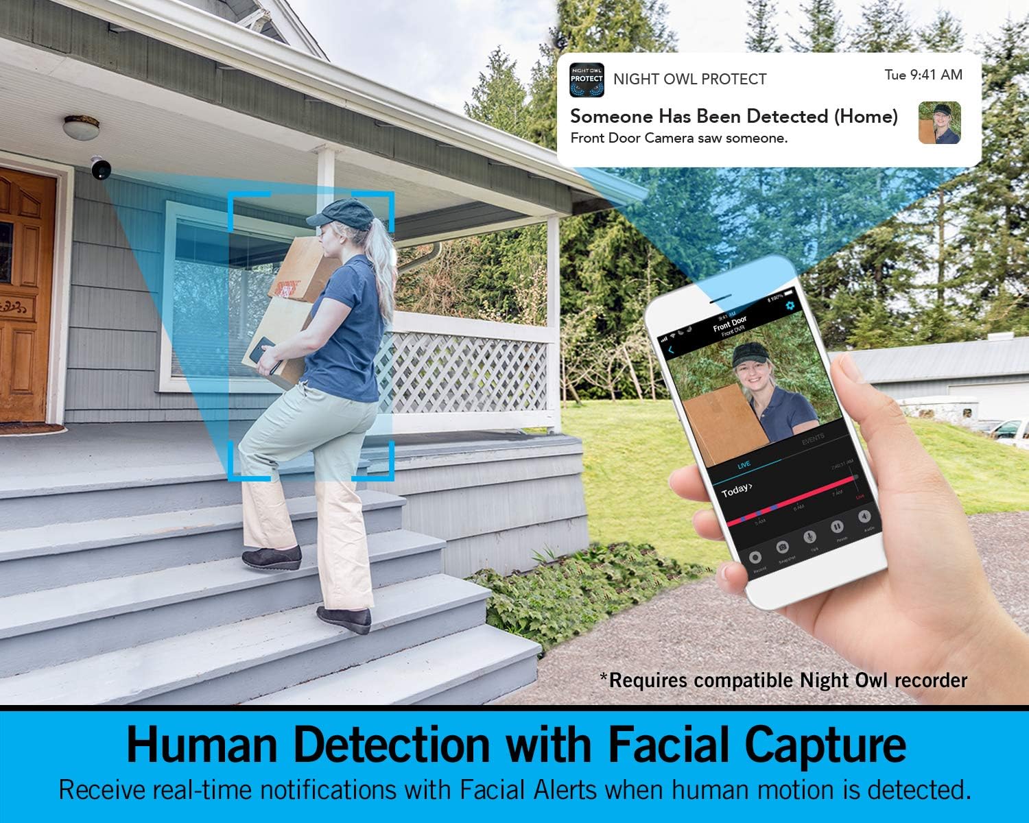 Night Owl 1080p HD Wired Home Security DVR with 1TB Hard Drive, Human Detection Technology, Add up to a Total of 16 Wired Cameras