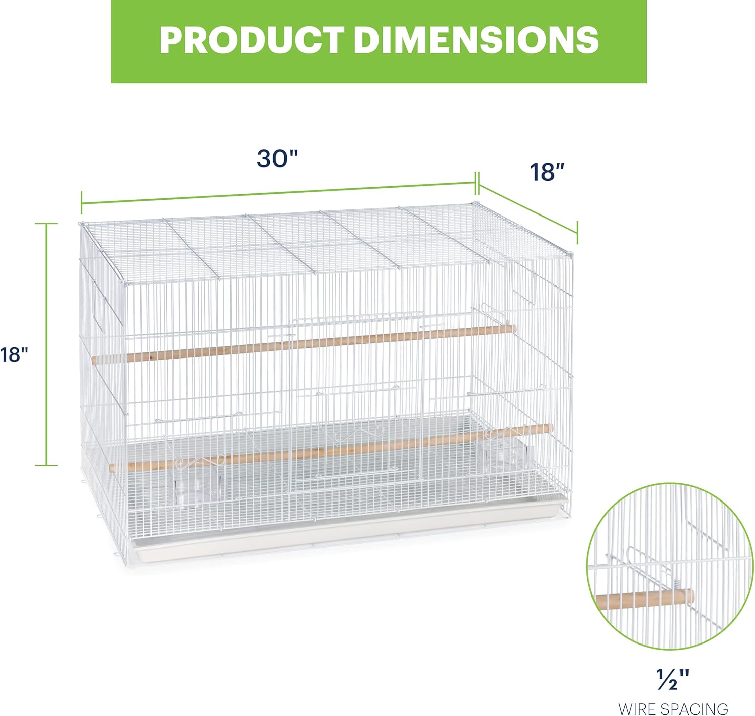 Prevue Pet Products Flight Cage Metal Steel Bird Crate, Multi-Bird Home Stackable Cage for Birds, Home Crate for Extra-Small Pet Parakeets, Finches