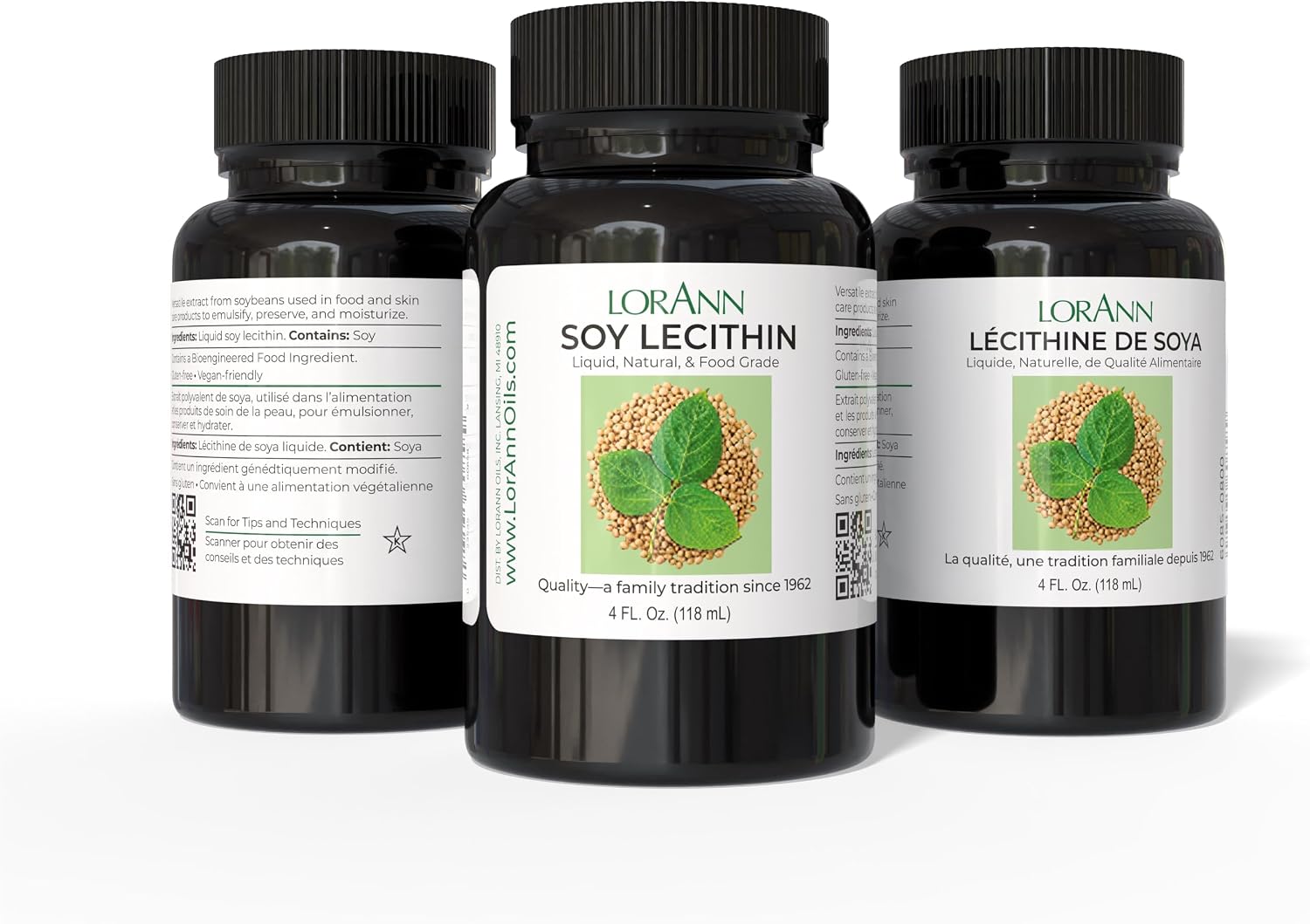 LorAnn Natural Liquid Soy Lecithin, 4 Ounce