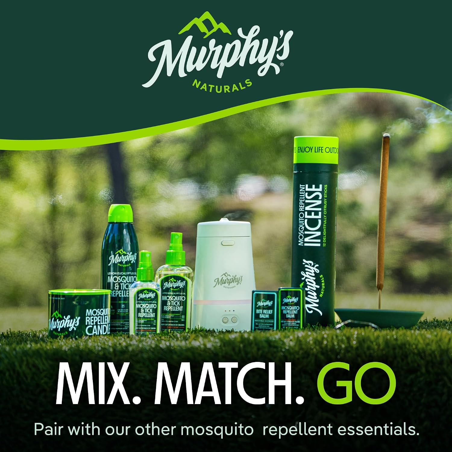 Murphy's Naturals Mosquito & Tick Bug Repellent Spray, 4 fl oz (Pack of 2) | 30% oil of lemon eucalyptus, EPA-registered & DEET-free*; 4 fl oz pump 2-pack protects skin & gear up to 6 hours