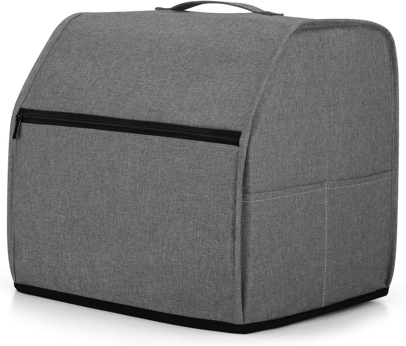 LUXJA Serger Machine Cover with Storage Pockets, Gray Dots