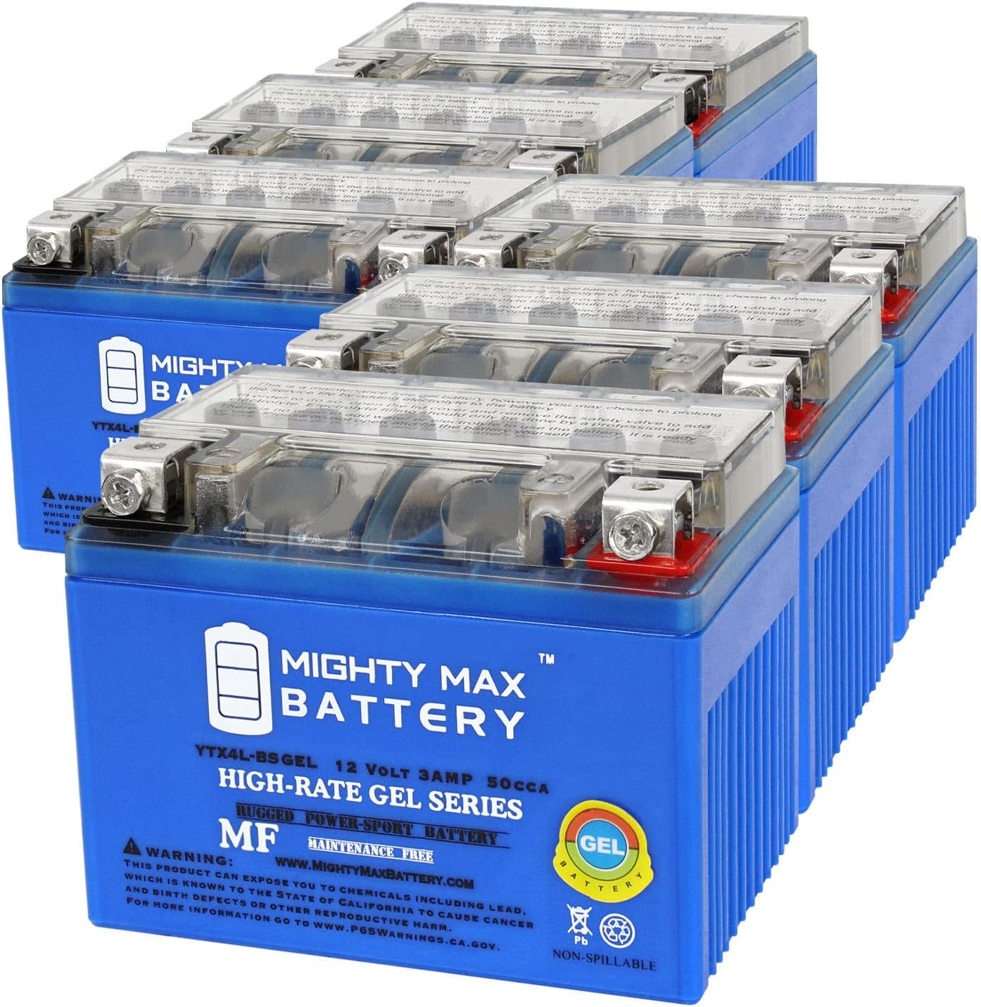Mighty Max Battery YTX4L-BS Gel Battery for ATV Quad Dirt/Pit Bike 50/70/110/125 CC Brand Product