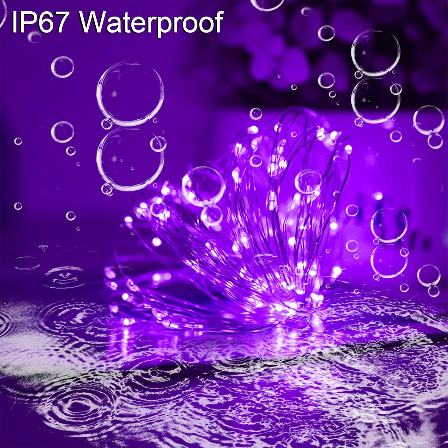 Solar Fairy String Lights, Cool White, 100Led, Outdoor Waterproof