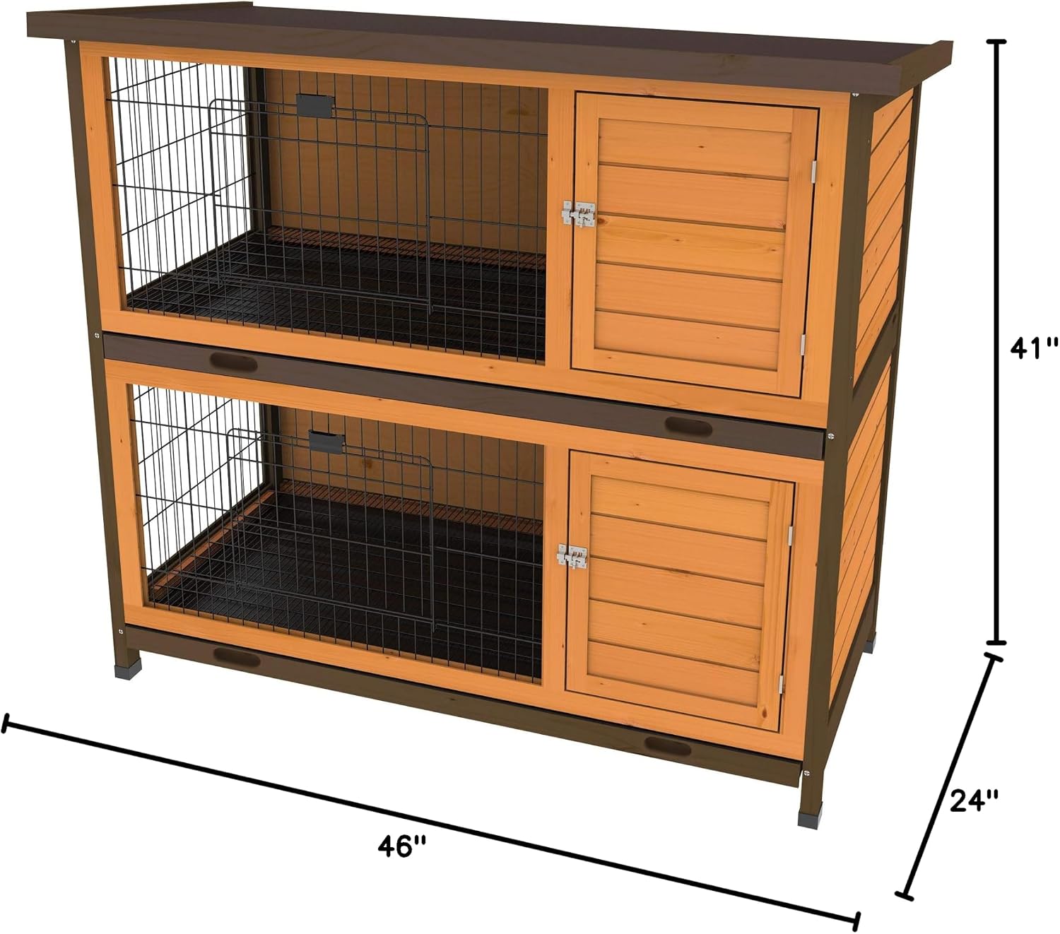 Ware Manufacturing Premium Plus Double Decker Hutch for Rabbits and Small Pets