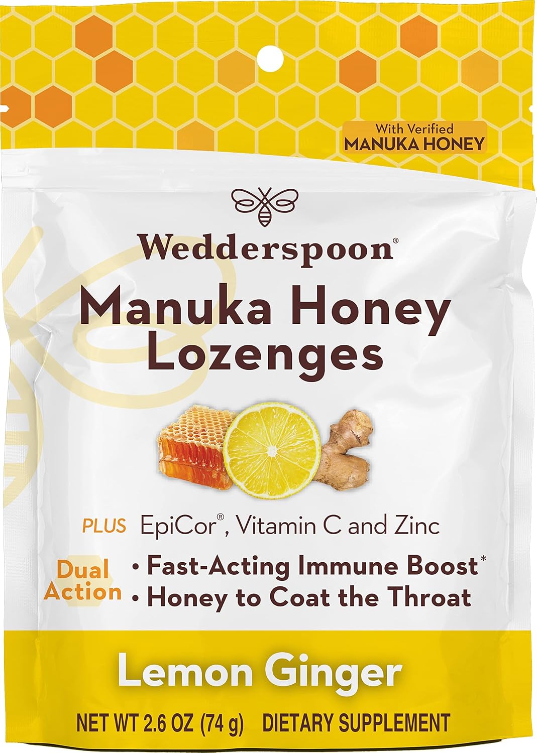 Wedderspoon Organic Manuka Honey Drops, Honey & Echinacea, 20 Count | USDA Organic | Genuine New Zealand Honey, Natural Remedy for Dry Throat | USDA Organic, Genuine New Zealand Honey, Natural Remedy for Dry Throat