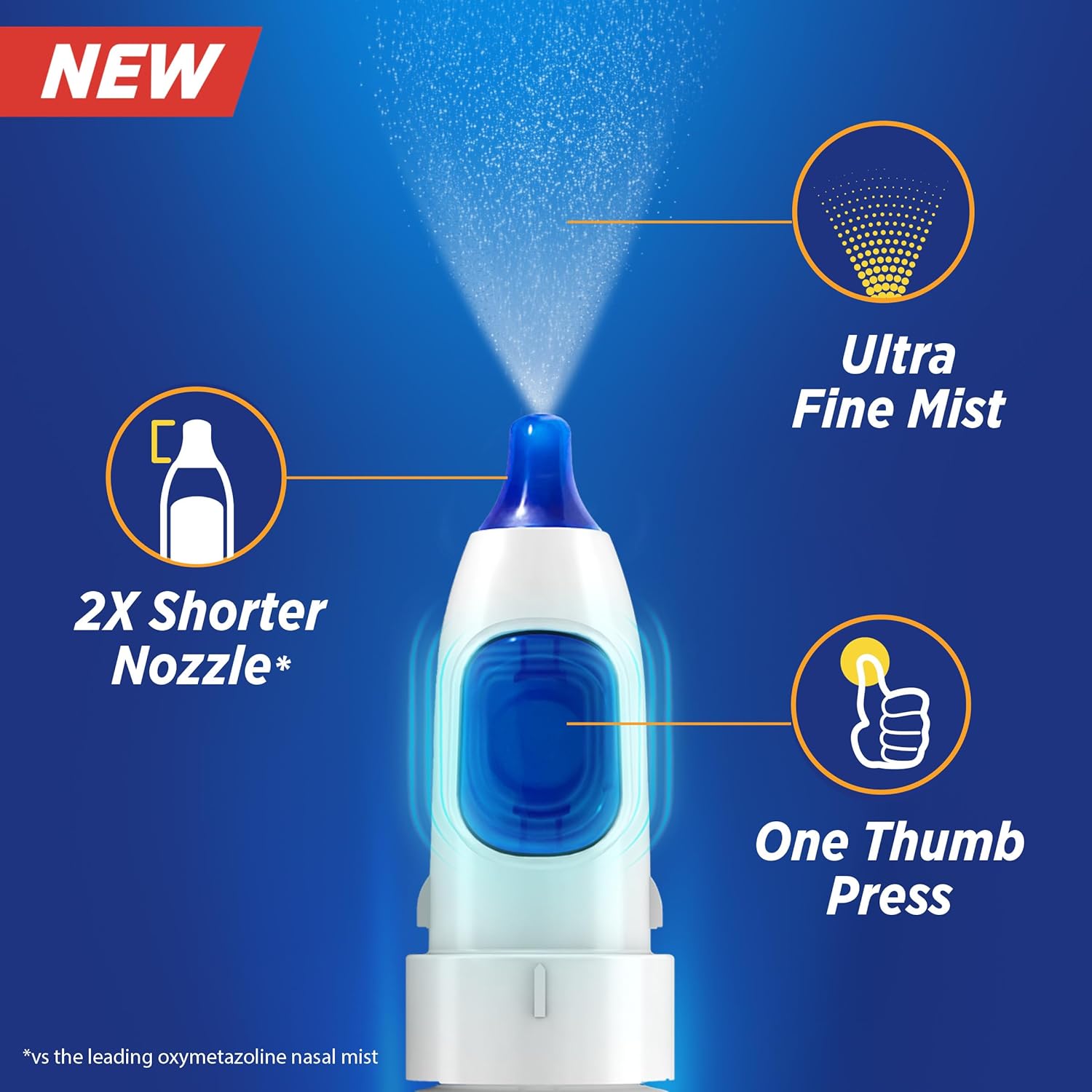 Theraflu Severe Congestion Relief Nasal Mist, 0.34 fl oz | Oxymetazoline HCI 0.05% Nasal Decongestant, 12-Hour Cold & Allergy Relief Congestion Relief
