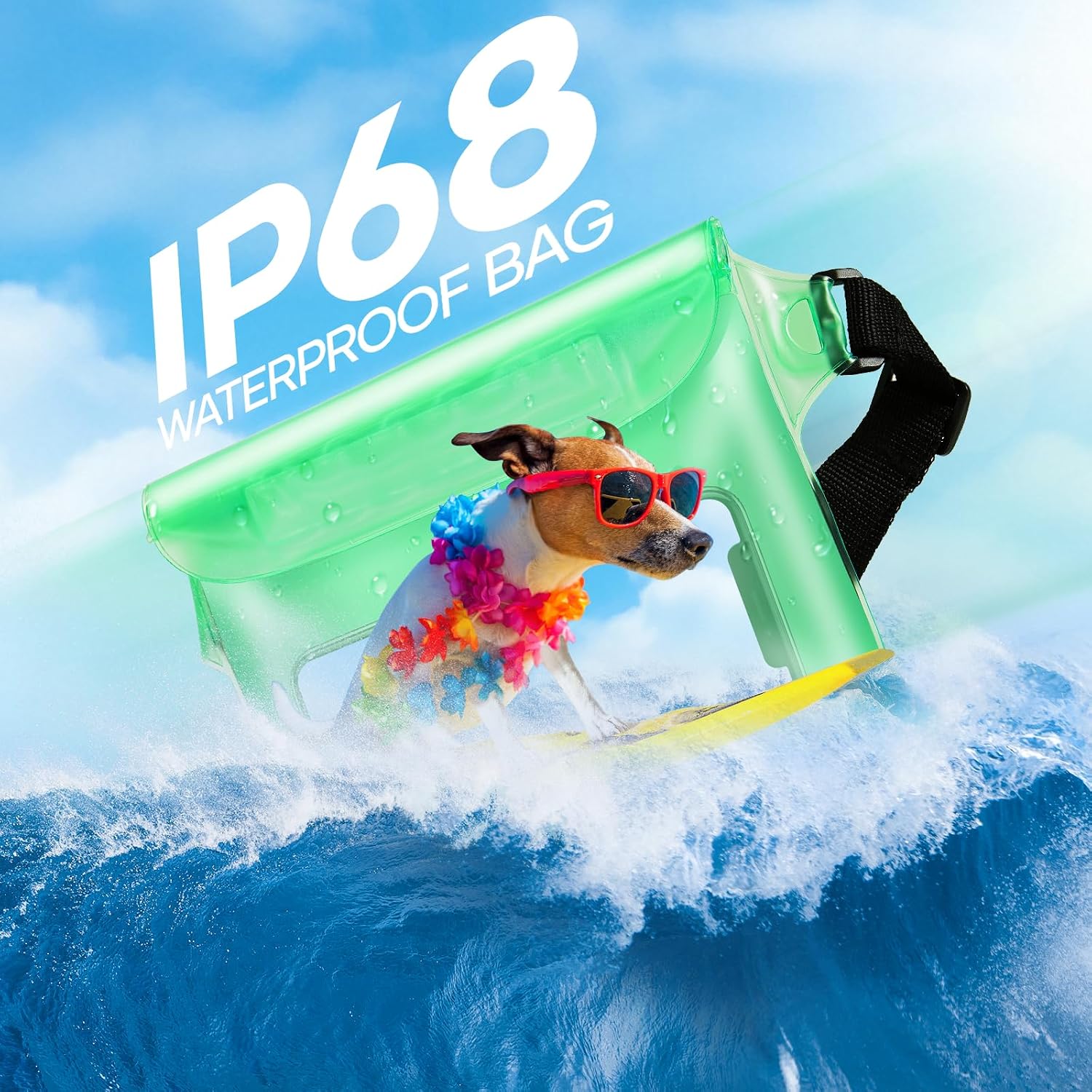Waterproof Bag Fanny Packs for Women, Cruise Vacation Essentials Waterproof Pouch for Phone Passport Purse, Floating Dry Bags for Beach Water Park Boating Fishing Diving Surfing Kayaking Accessories | Floating, ideal for Beach, Boating & Kayaking, Durabl…