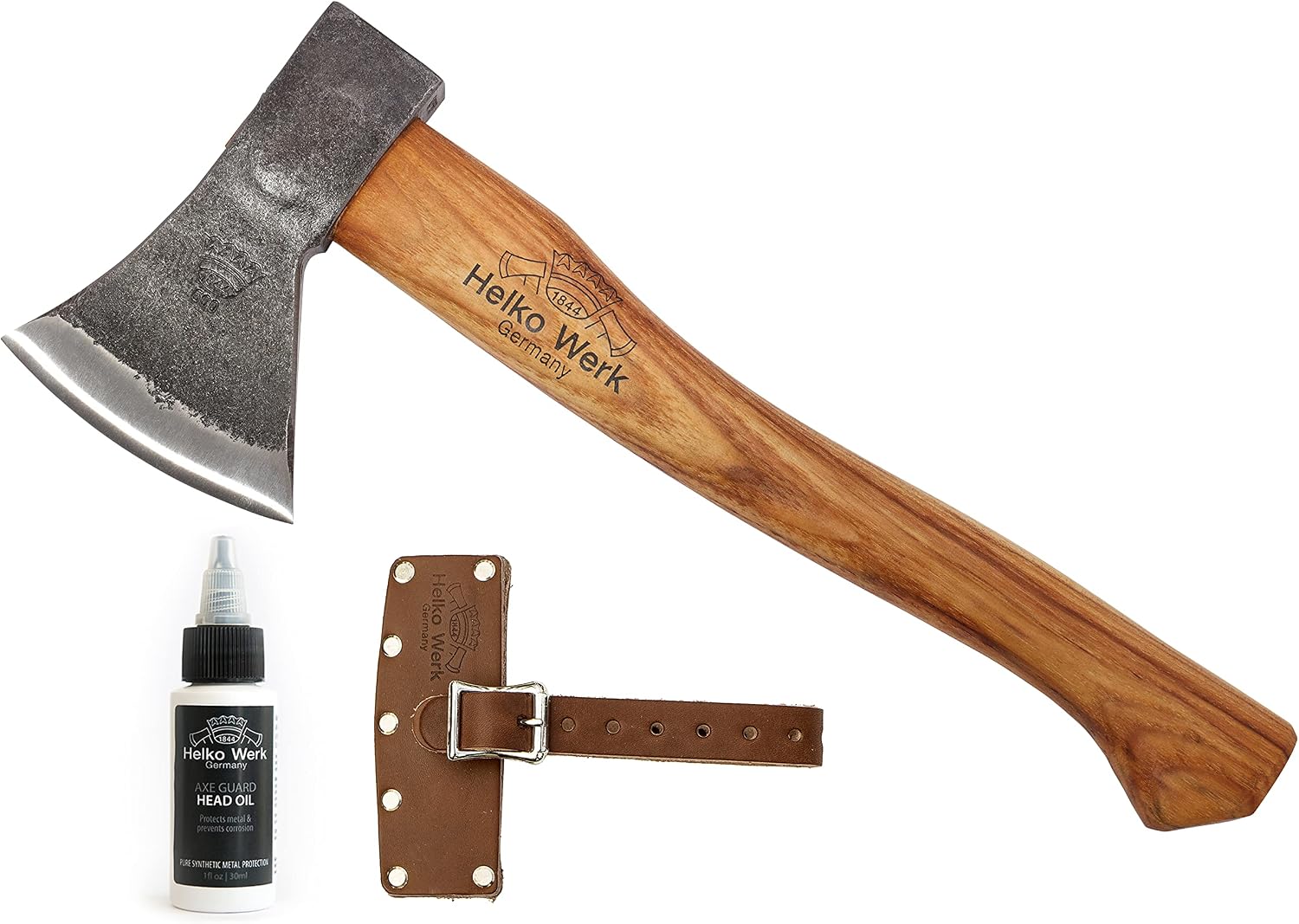 1844 Helko Werk Germany Traditional Hessen Woodworker Felling Axe (13563) | Made in Germany Hand Forged Felling Axe and Cutting Forest Axe for Felling Trees Head 2-3/4 lbs, Handle 28 inches
