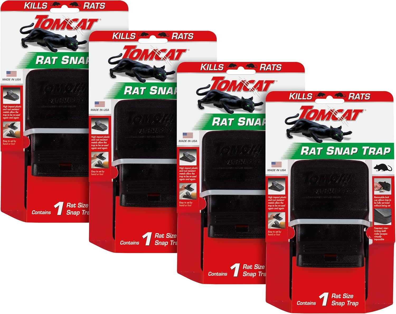 Tomcat Tunnel Trapping System | Rat & Mice Traps - 1 Tunnel Station and 2 Reusable Snap Traps