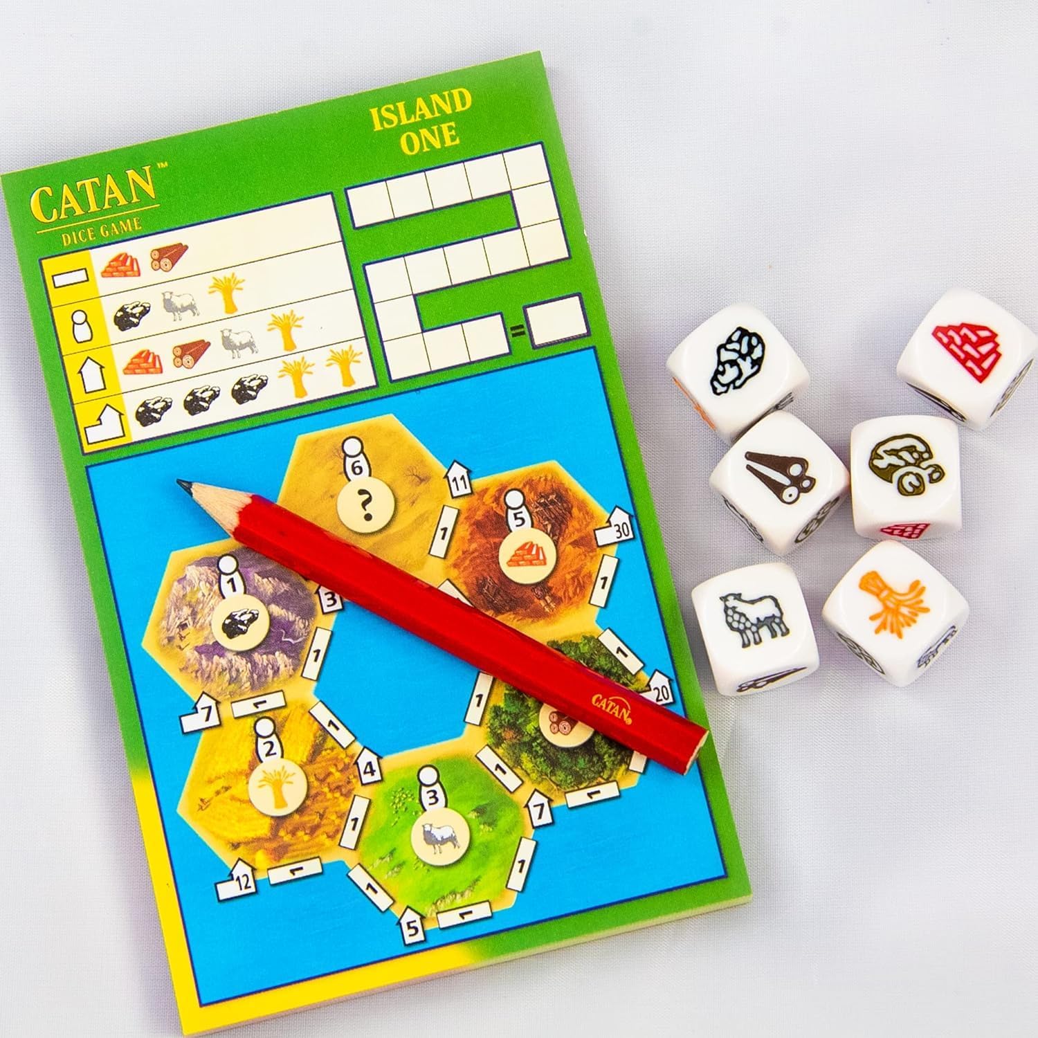 CATAN Dice Game - Portable Fun for On-the-Go Adventures! Strategy Game, Family Game for Kids and Adults, Ages 7+, 1-4 Players, 15-30 Minute Playtime