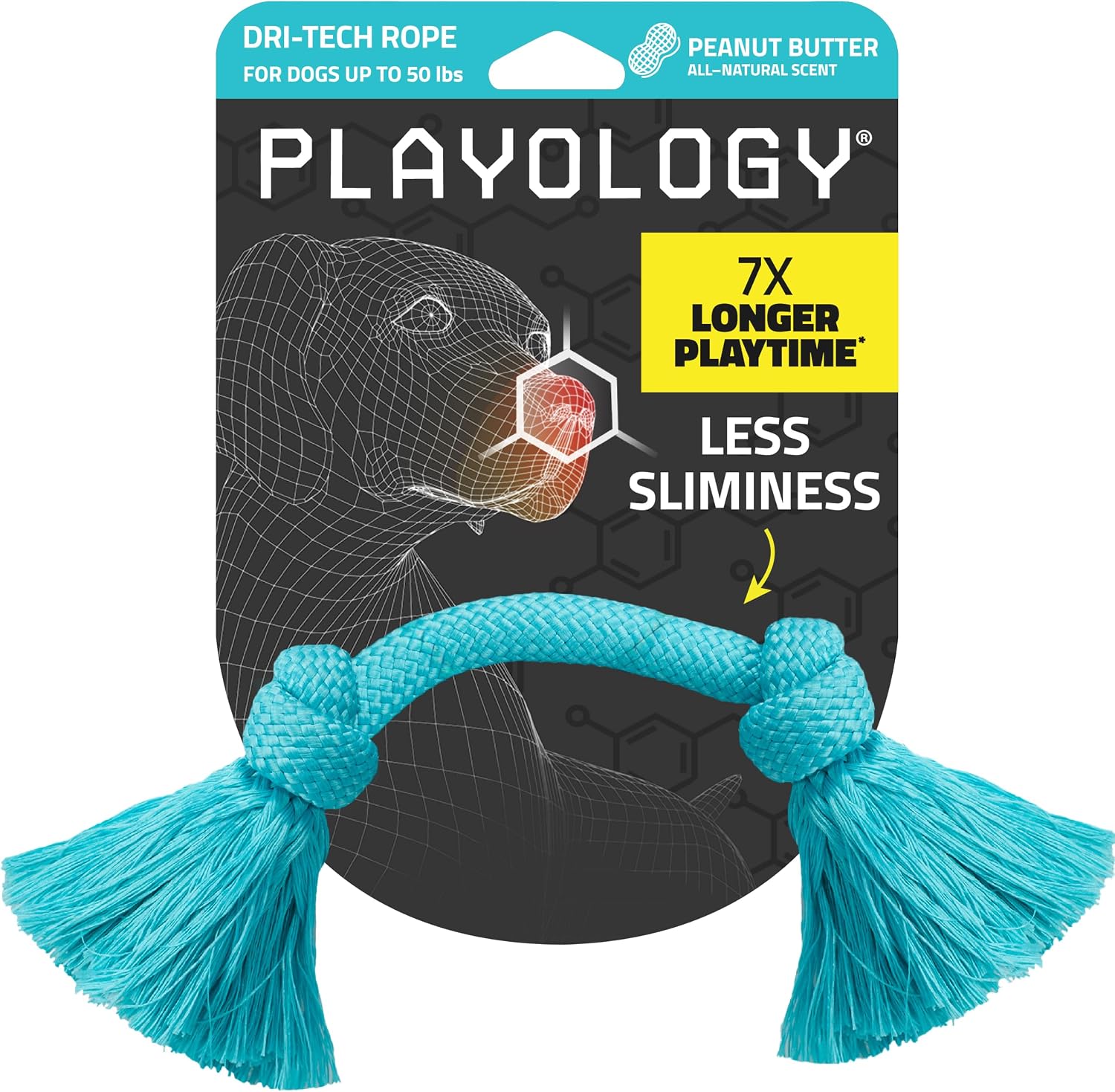 Playology Tug Rope Dog Toys for Large Breed Dogs - Jumbo, Beef Scent