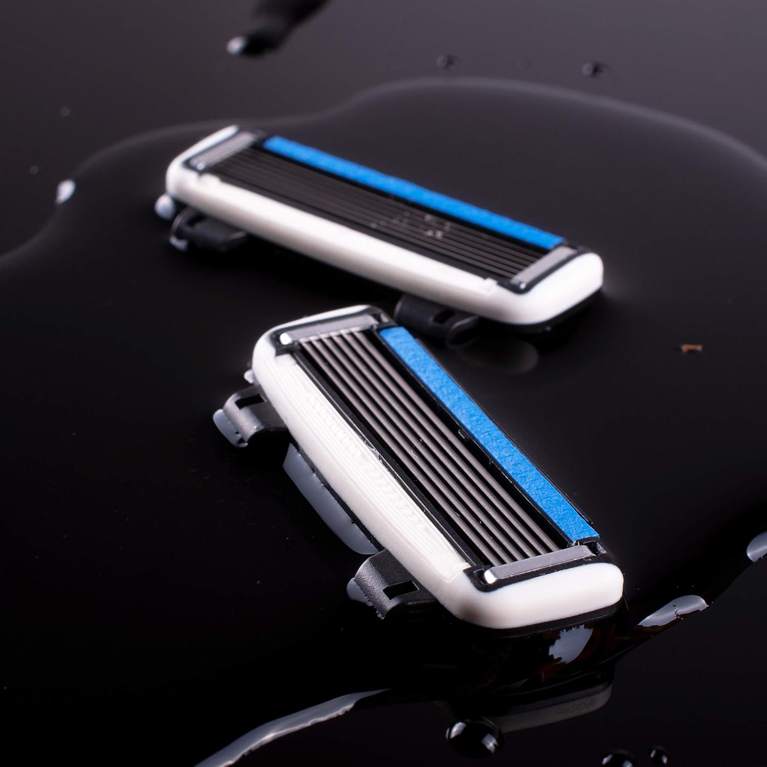 HeadBlade Men's HB6 Refill Shaving Razor Blades - 6 Stainless Steel Blades for No Tugging or Pulling, Shave Less, Works for Face, Body, and Scalp (4 Blades) 1 Pack