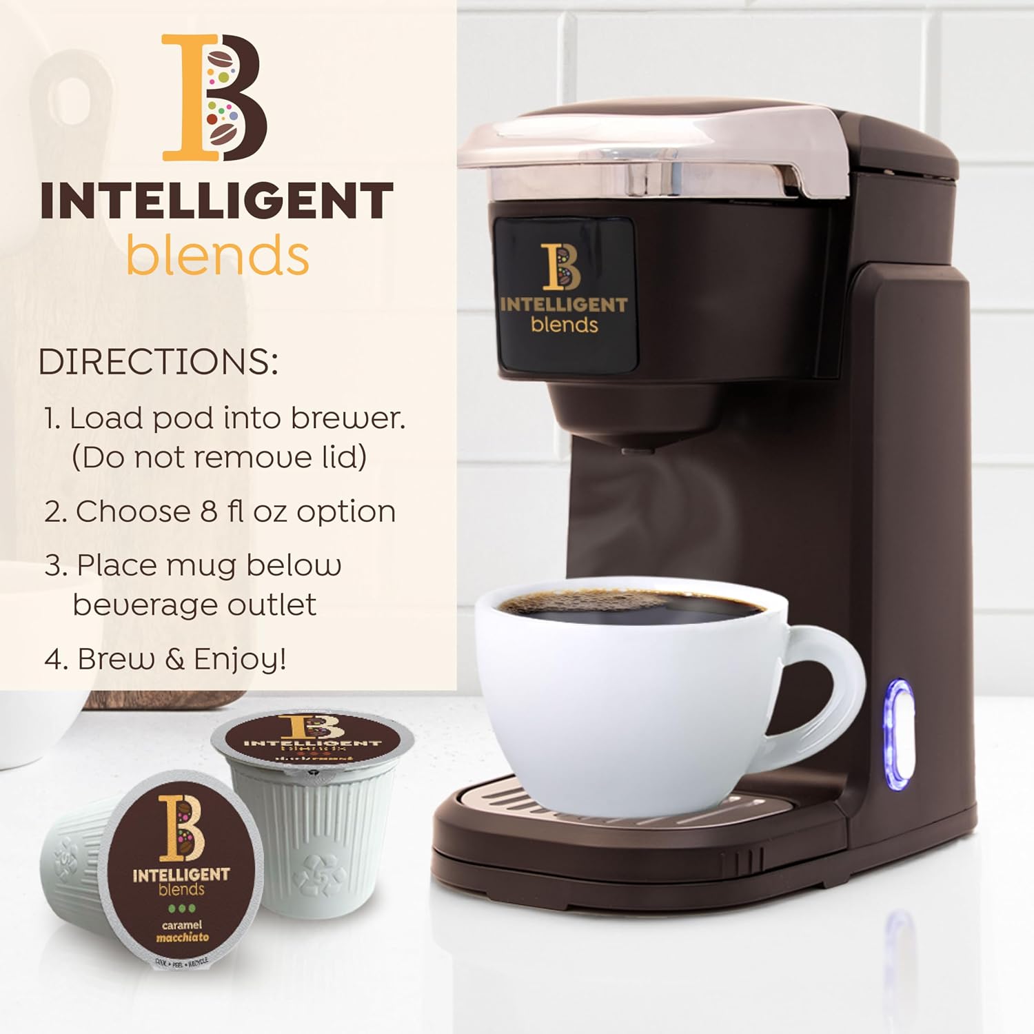 Intelligent Blends Dark Roast Coffee Pods 100ct Keurig Compatible