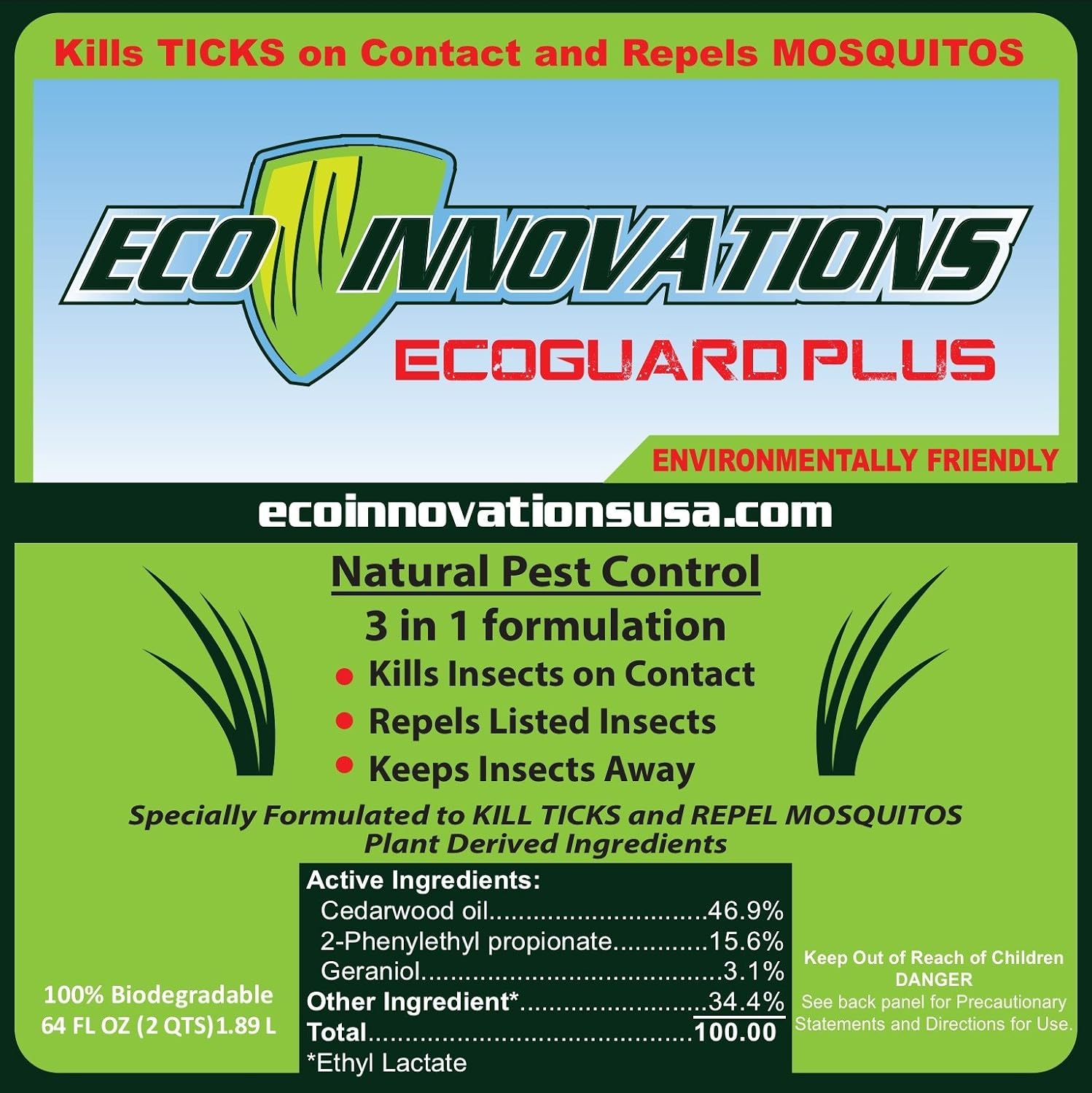 Mosquito Fogger Yard Spray, Natural Tick Control, 16oz | Kills & Repels Harmful Bugs - Safe for Kids Pets Plants