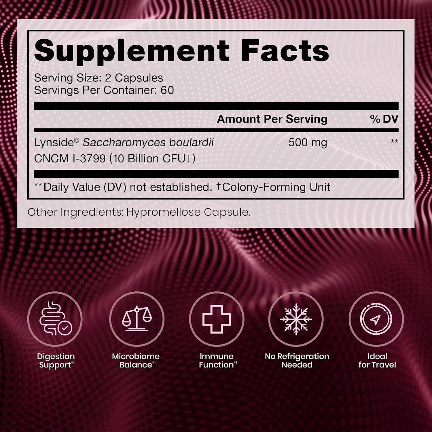 Pure Therapro Rx Saccharomyces 10B Probiotic, 120 Capsules | Supports Gut & Digestive Health, 10B CFU Saccharomyces Boulardii, For Men & Women, No Fillers, Made in USA, Pharma Grade