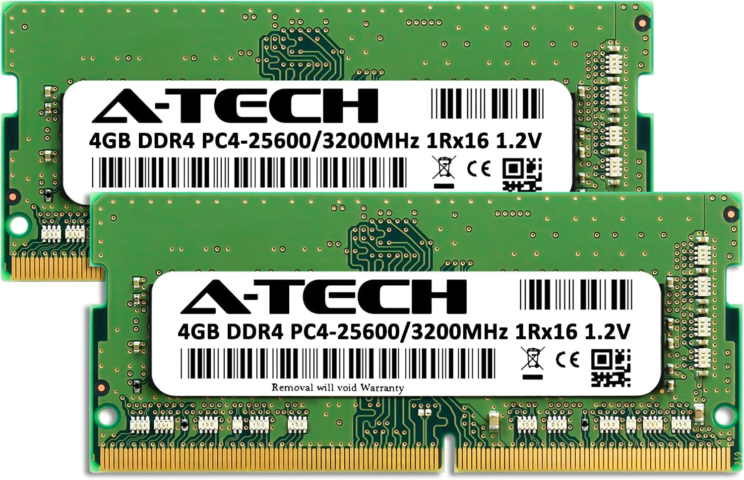 A-Tech 8GB DDR4 3200 MHz SODIMM PC4-25600 (PC4-3200AA) CL22 Non-ECC Laptop RAM Memory Module