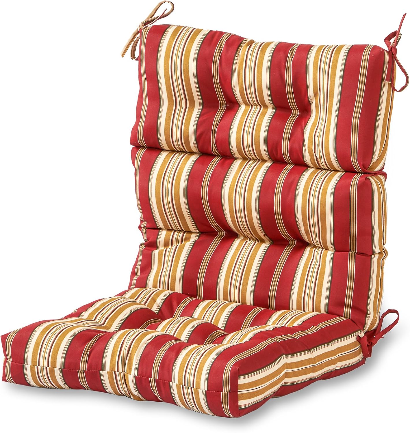 Greendale Home Fashions Outdoor 44x22-inch High Back Chair Cushions (Set of 2), Cement