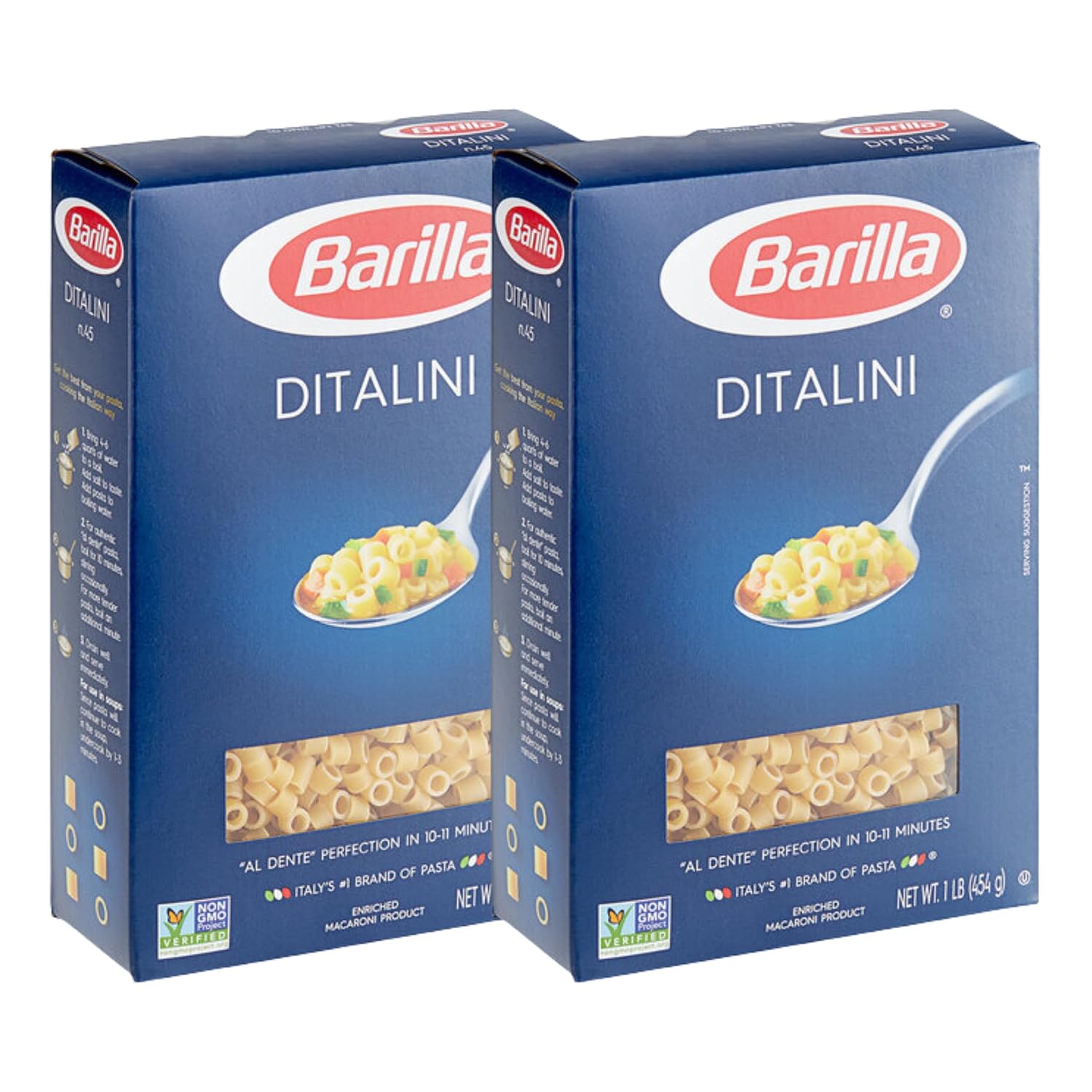 KIDU - Barilla Ditalini Pasta 16 Ounces Pack Of 2 (32 Ounces Total)