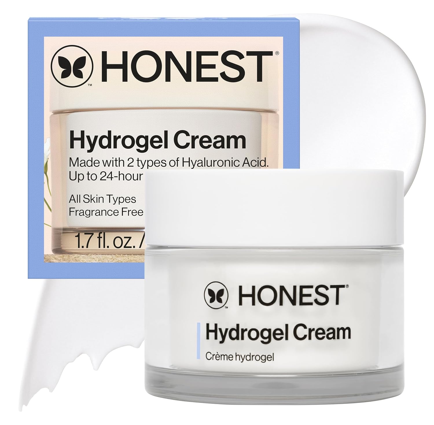Honest Beauty Hydrogel Cream, Sensitive Skin, Fragrance-Free, 1.7 fl oz