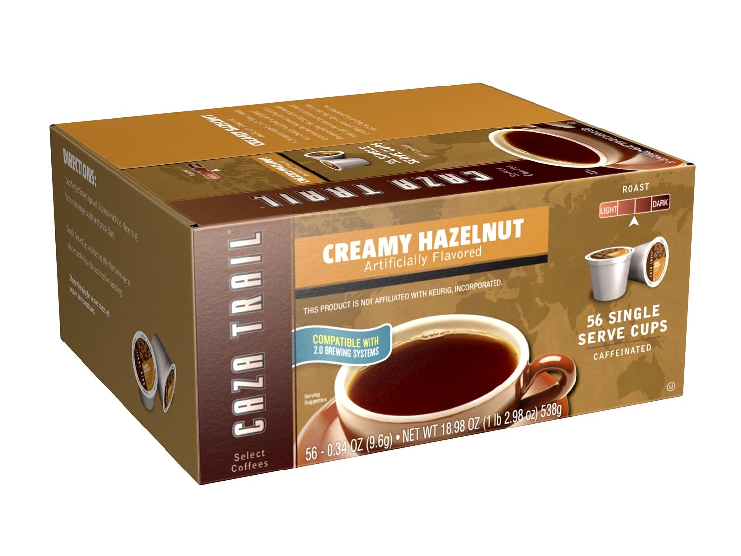 Caza Trail Coffee, Kona Blend, 100 Single Serve Cups