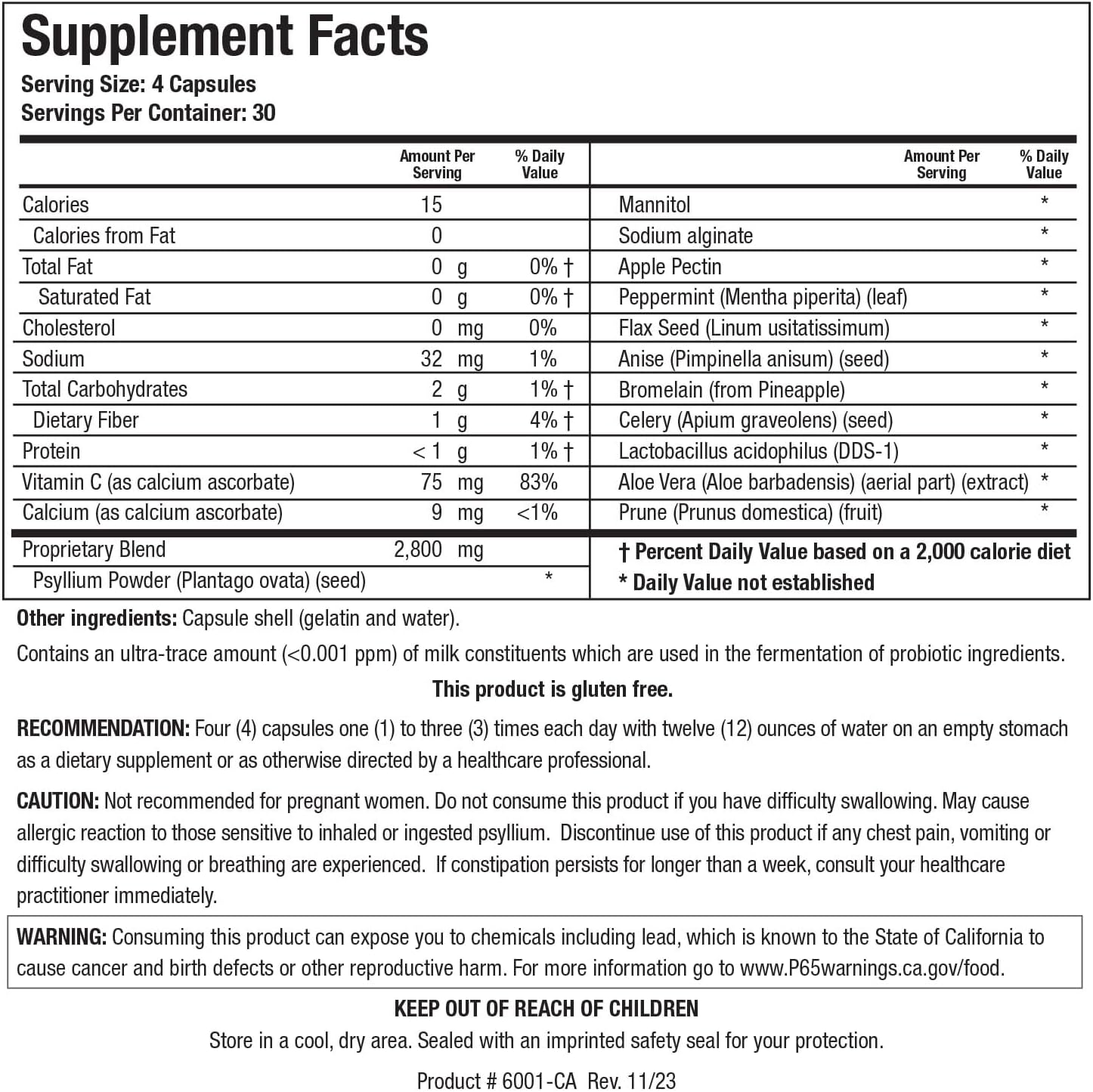 BIOTICS RESEARCH Colon Plus Caps Fiber Capsule, Digestive Health, Soluble, Insoluble Fiber, Laxative, Relieve Constipation, Regularity, Heart Health