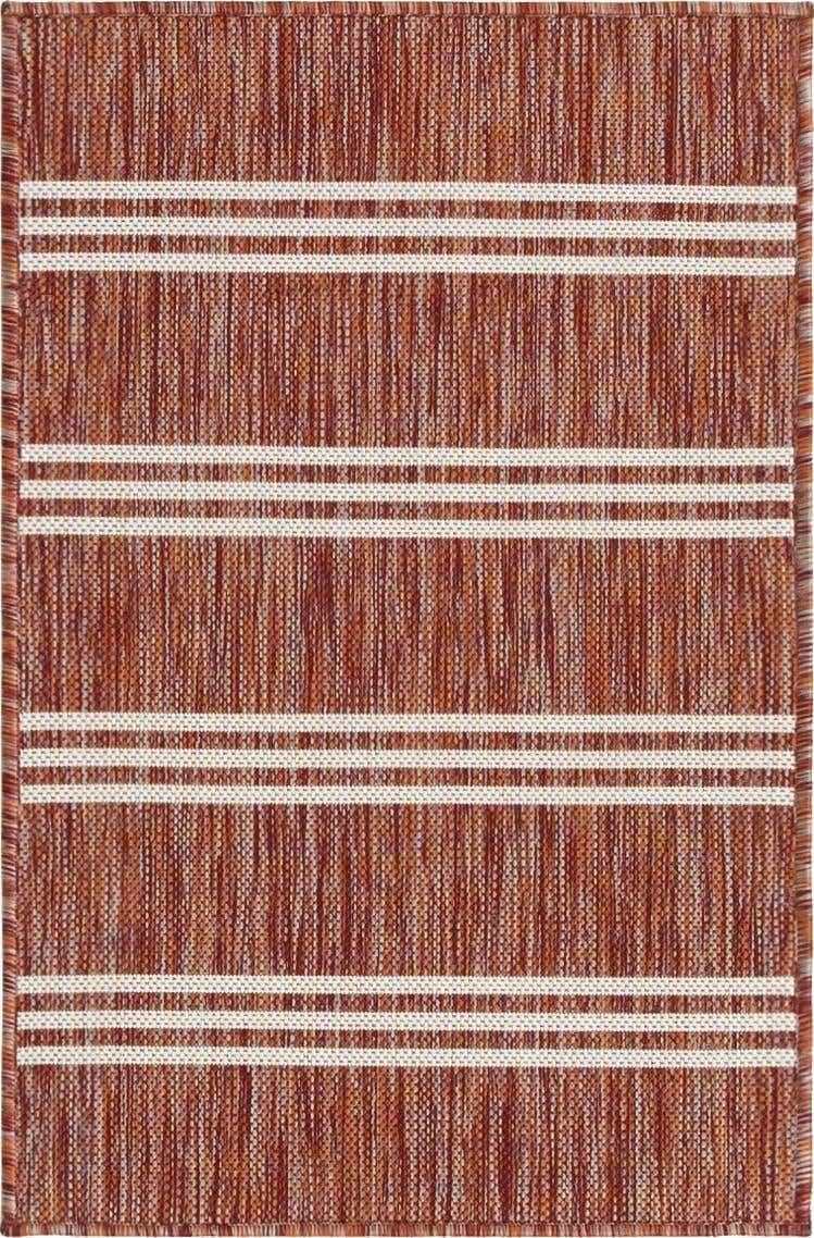 Unique Loom Outdoor Collection Area Rug - Anguilla (9' x 12' Rectangle, Blue/ Ivory)