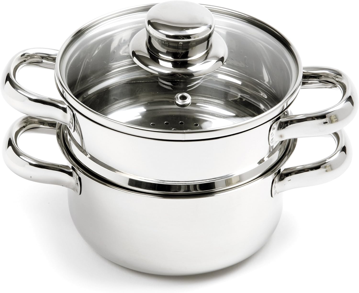 Norpro 1-Quart Stainless Steel Mini Steamer Cooker Set (3 Piece)