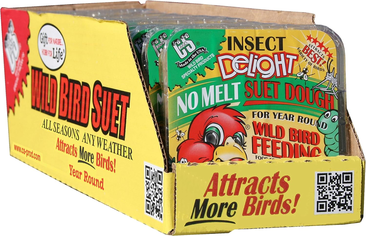 C&S CS12553 11.75 Oz Hot Pepper Delight Wild Bird No Melt Suet Dough