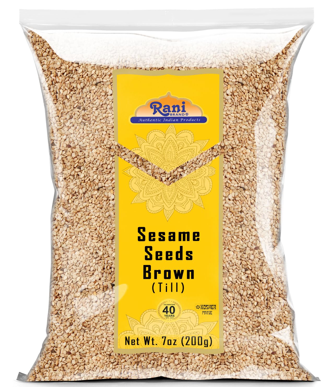 Rani Sesame Seeds Whole Brown, Raw (Till) 28oz (800gm) ~ All Natural | Gluten Friendly | NON-GMO | Vegan | Indian Origin