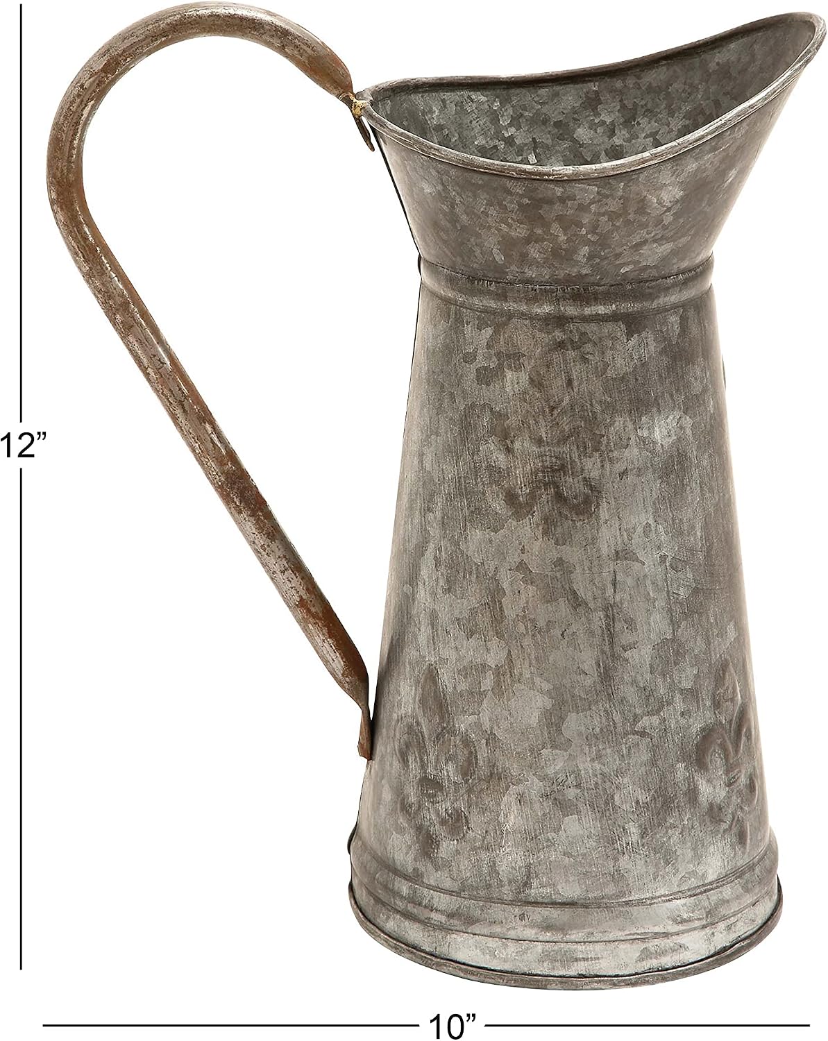 Deco 79 Metal Watering Can Indoor/Outdoor Planter, 10" x 6" x 12", Brown