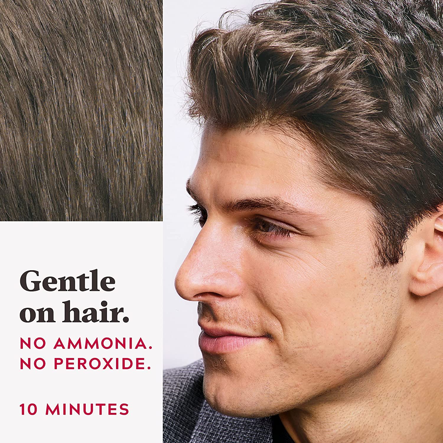 JUST FOR MEN Easy Comb-In Color, No-Mix, Light-Medium Brown A-30 (1 Pack) | Easy Comb-In Color light-medium brown no-mix formula instantly combs away gray. Targeted gray coverage. Easy application.