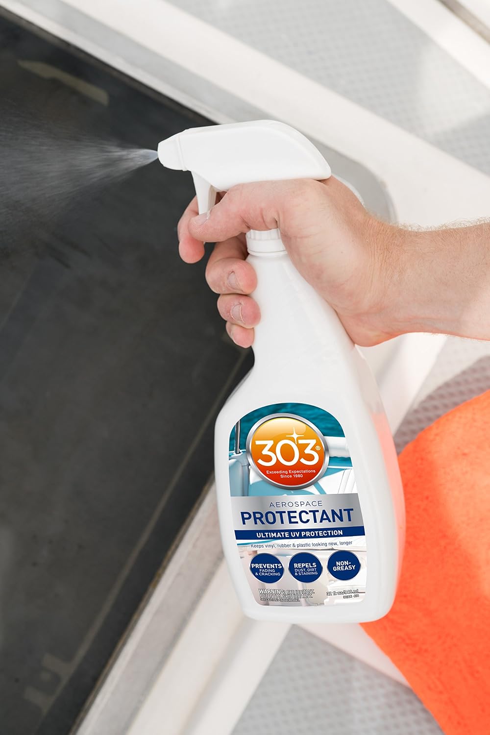 303 Products Marine Aerospace Protectant – UV Protection – Repels Dust, Dirt, & Staining – Smooth Matte Finish – Restores Like-New Appearance – 10 Fl. Oz. (30305)