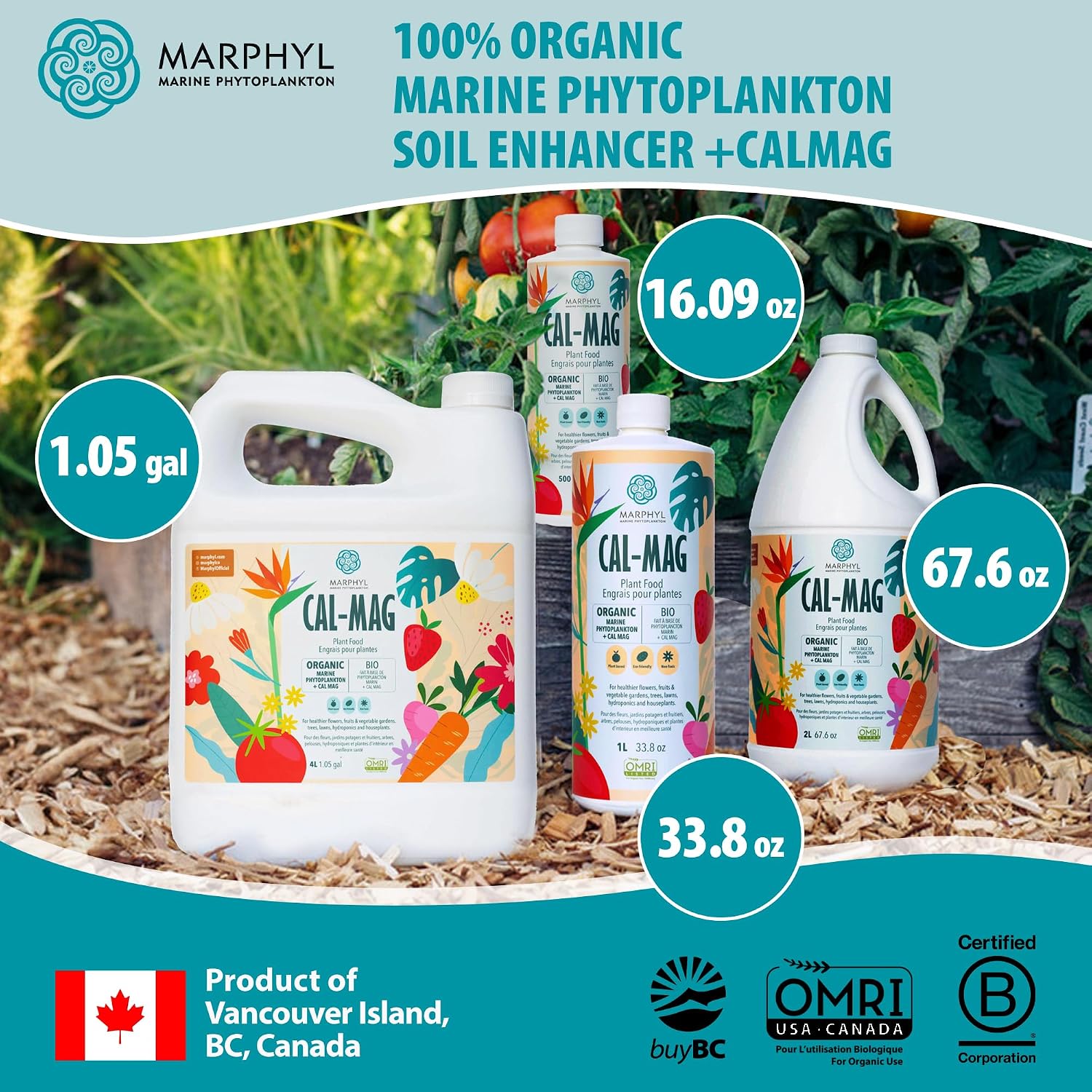 MARPHYL All-Purpose Plant Food – Organic Nutrient-Rich Fertilizer & Soil Enhancer for Indoor & Outdoor Flowers, Vegetables, Succulents, Bamboo & Hydroponics