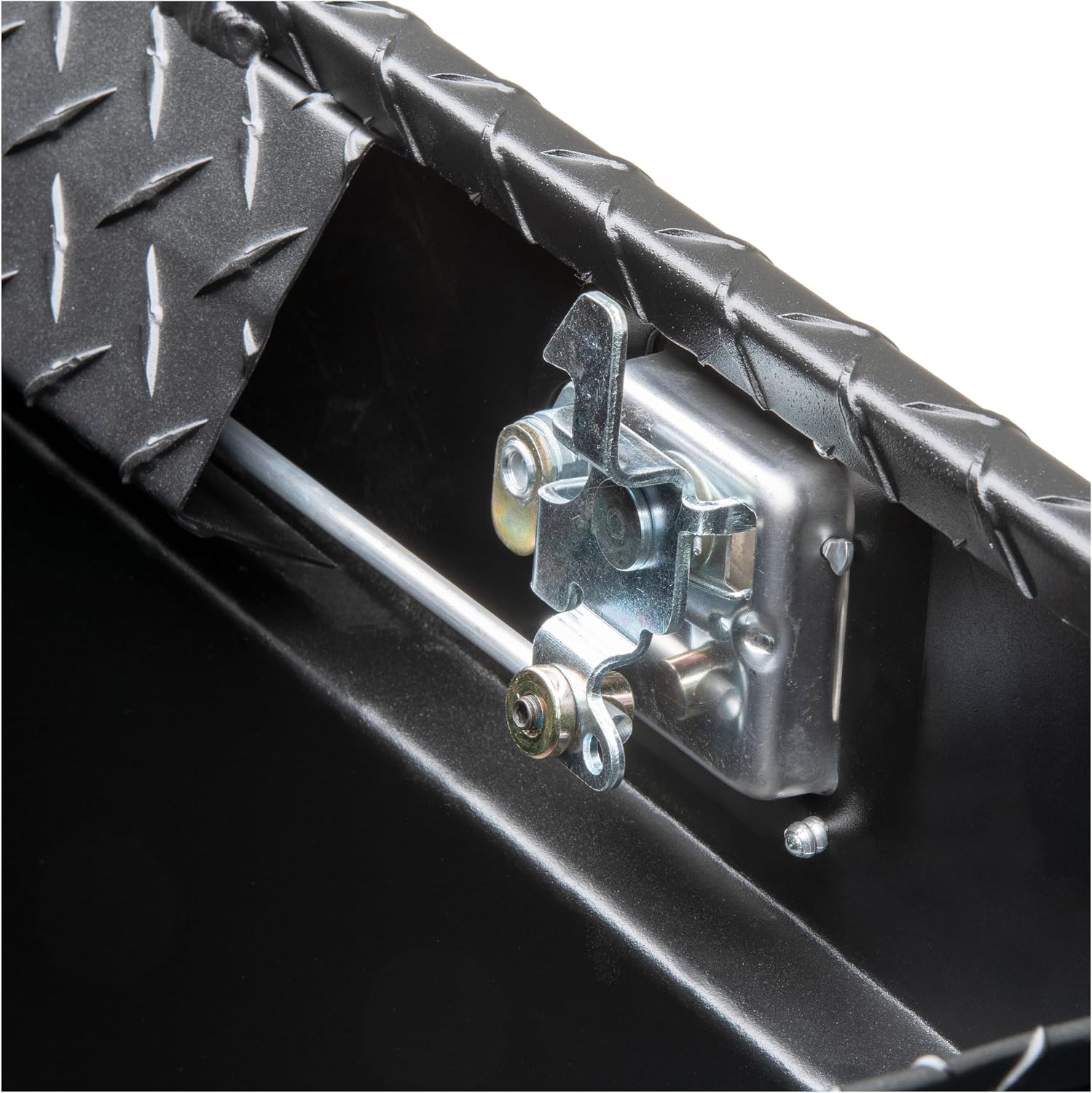 UWS EC10313 63-Inch Matte Black Heavy-Wall Aluminum Angled Truck Tool Box with Low Profile, RigidCore Lid