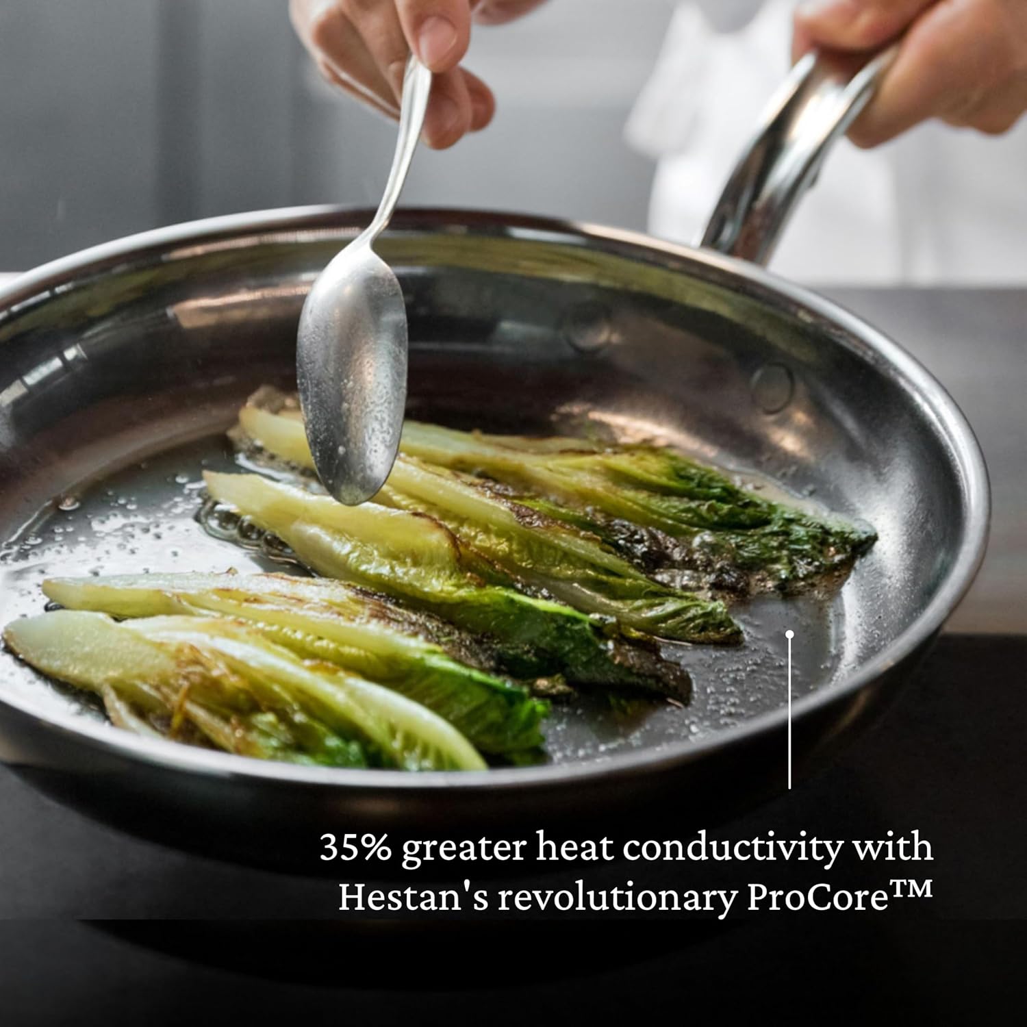Hestan NanoBond Molecular Titanium Stainless Steel 10-Piece Cookware Set - PFAS-Free - Induction Compatible, Dishwasher Safe