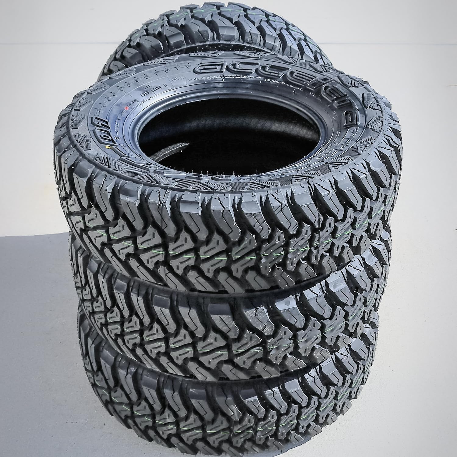 Accelera M/T-01 Mud Off-Road Light Truck Radial Tire-LT235/75R15 235/75/15 235/75-15 104/101Q Load Range C LRC 6-Ply BSW Black Side Wall
